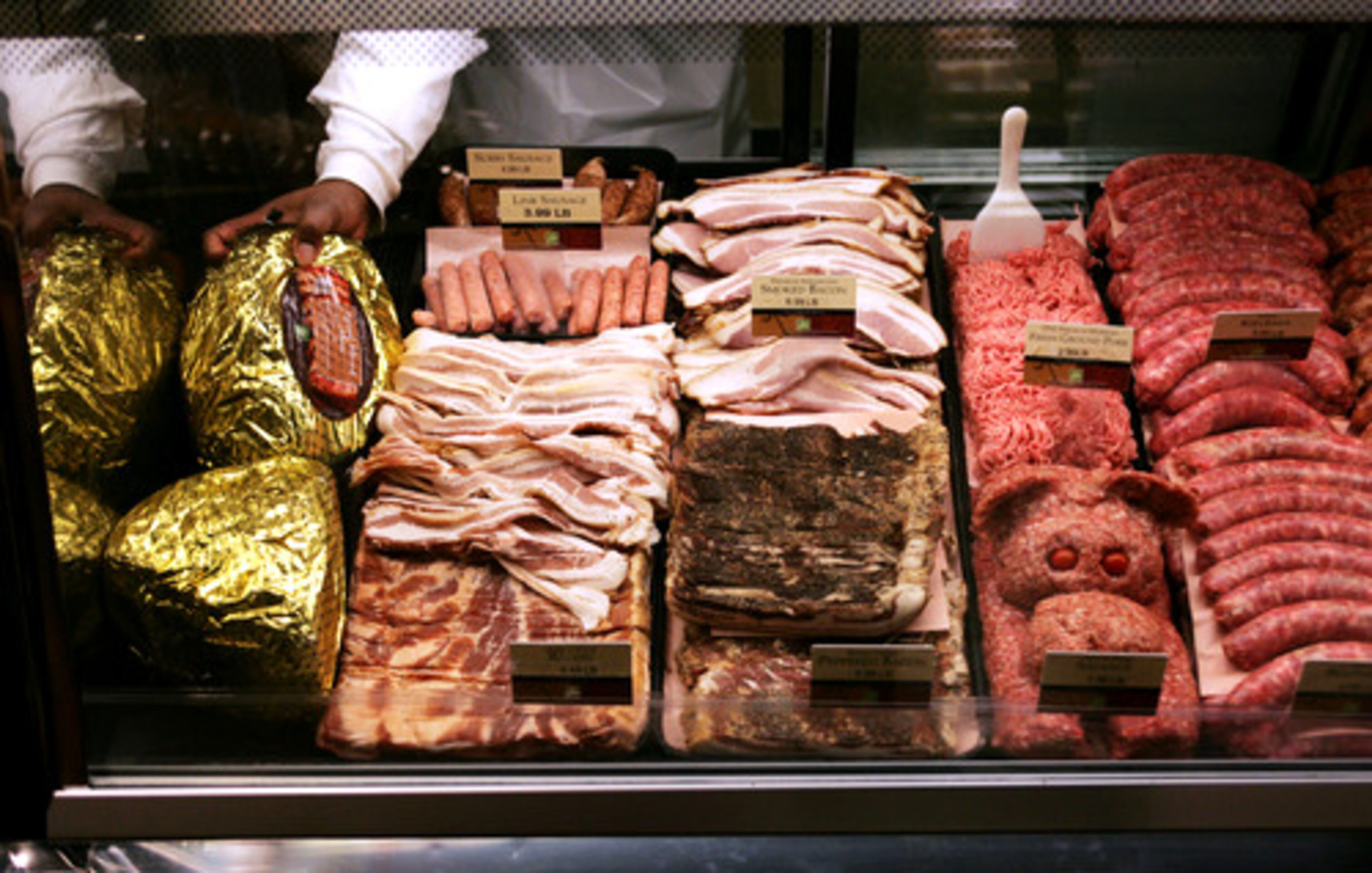 Rising gas prices are making everything else cost more. One way to save on food costs is to cut back on meats and scout for deals. Find the meat department's "reduced for quick sale" section. Buy bacon by the slice at the meat counter; just a little bit adds a lot of flavor to pasta dishes and other one-pot meals.