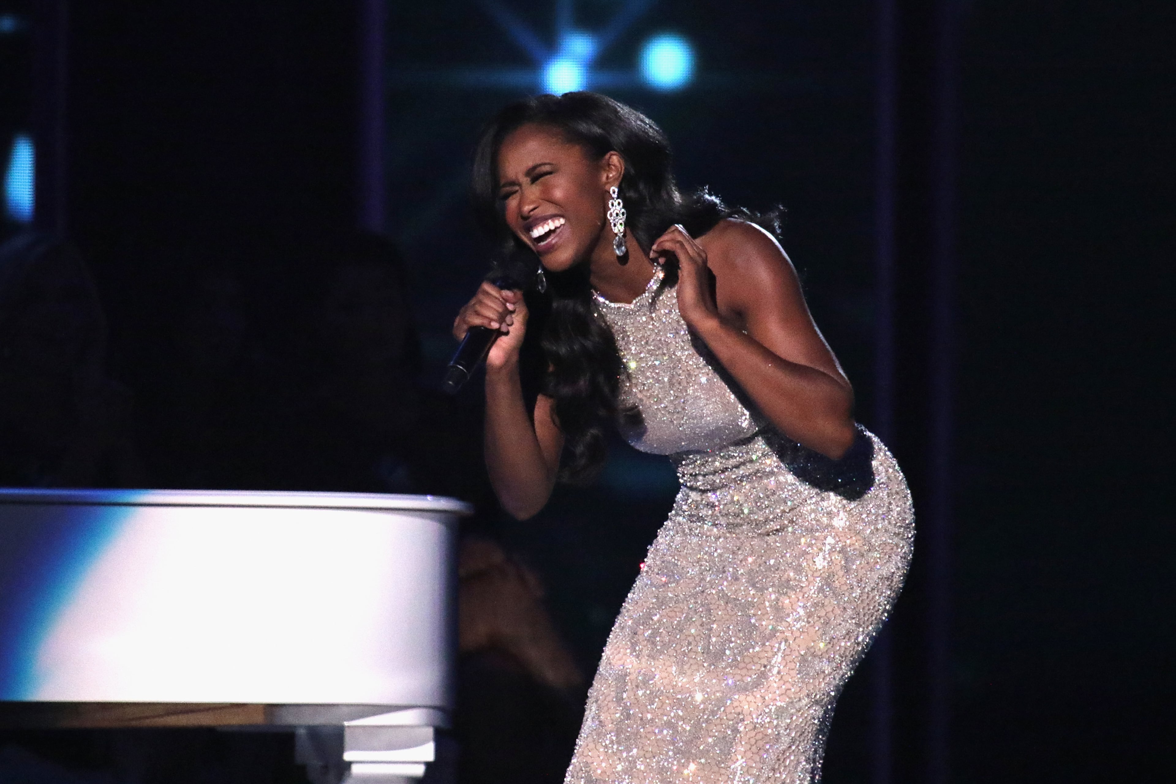 ATLANTIC CITY, NJ - SEPTEMBER 13: Miss South Carolina Daja Dial performs onstage during the 2016 Miss America Competition at Boardwalk Hall Arena on September 13, 2015 in Atlantic City, New Jersey. (Photo by Donald Kravitz/Getty Images for dcp)