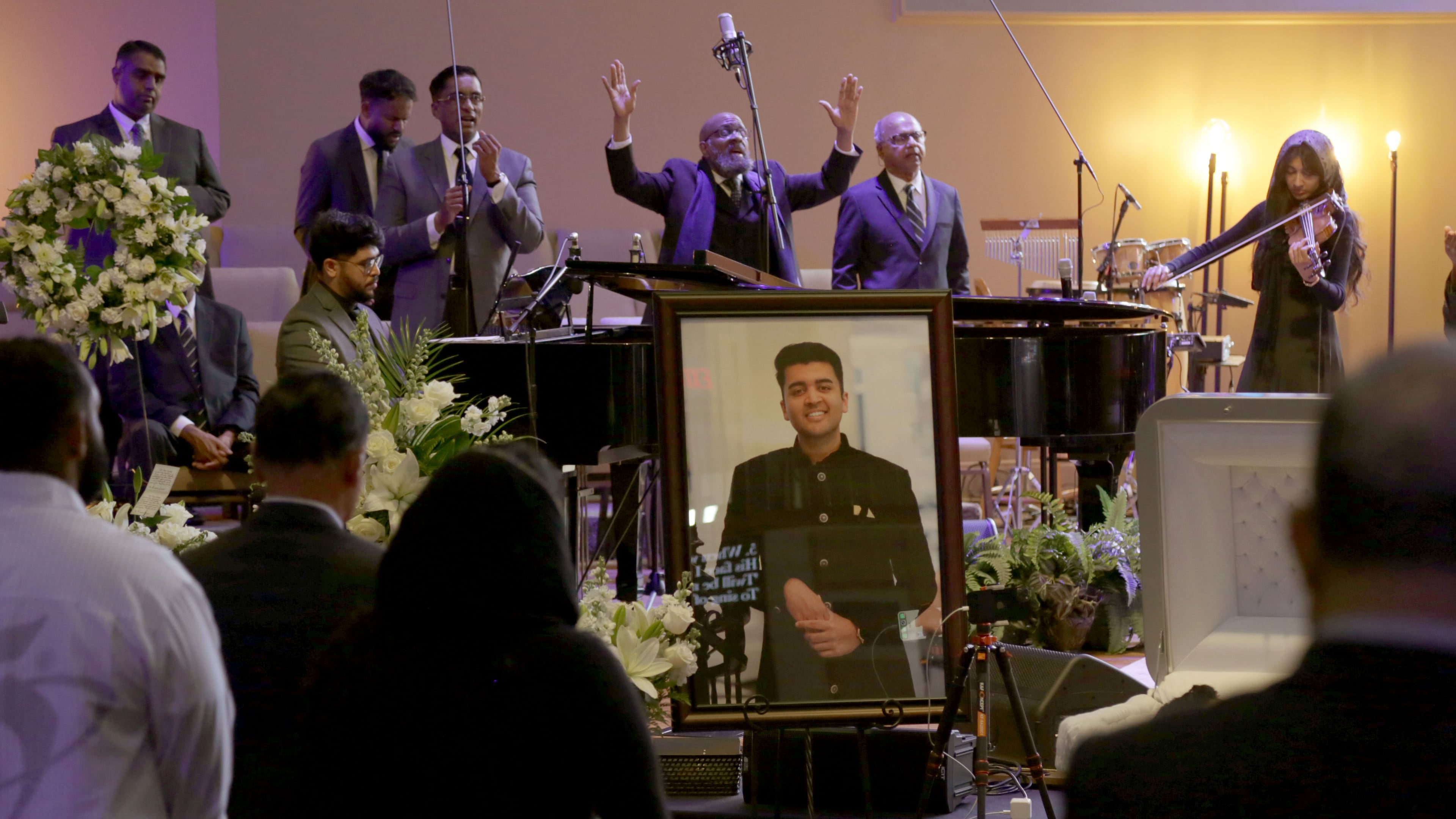 A funeral service for Dave Fiji was held June 6, 2026, at Praise Community Church in Lawrenceville. Fiji died on his wedding night, May 29, in a helicopter crash that also killed the pilot. (Akili-Casundria Ramsess for the AJC)