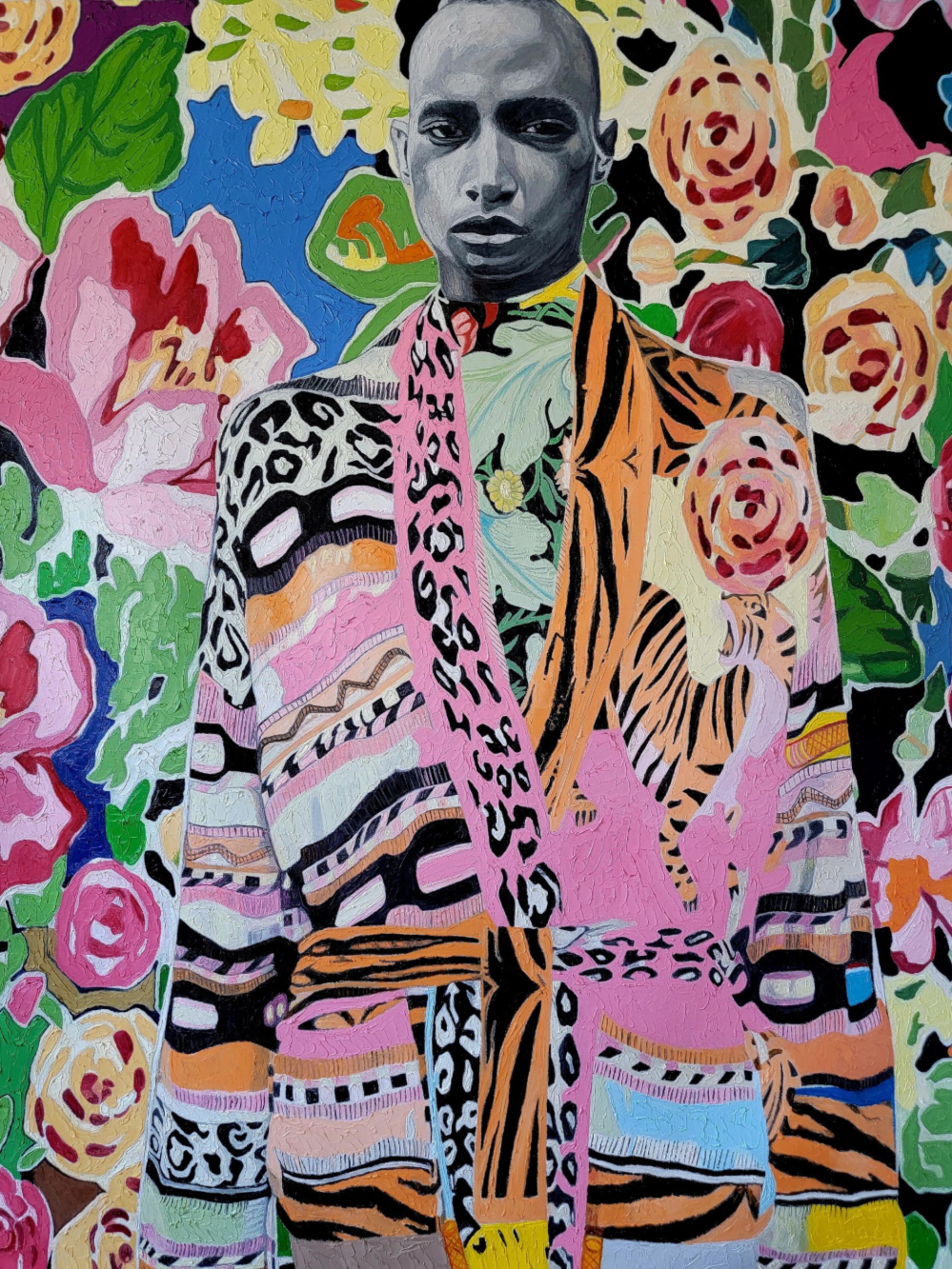 “Transcultural Gaze,” an exhibition by Nigerian contemporary artist Wole Lagunju, opens with a reception at Alan Avery Art Company on Friday, Oct. 9. Pictured is the exhibit's title work. (Courtesy of Alan Avery Art Company)