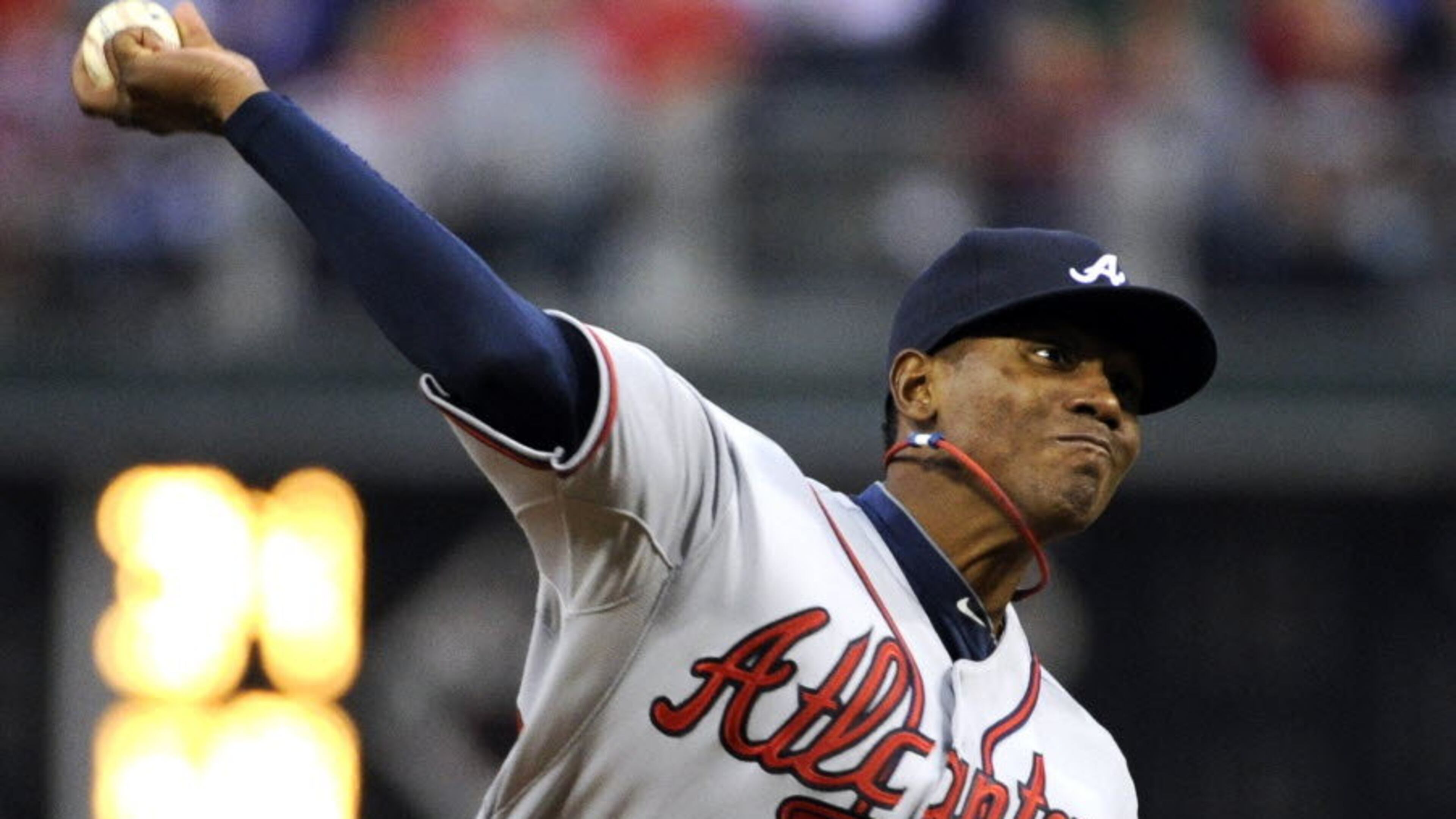 Julio Teheran had 170 strikeouts in his first full season as a Braves' starter. (AP photo)