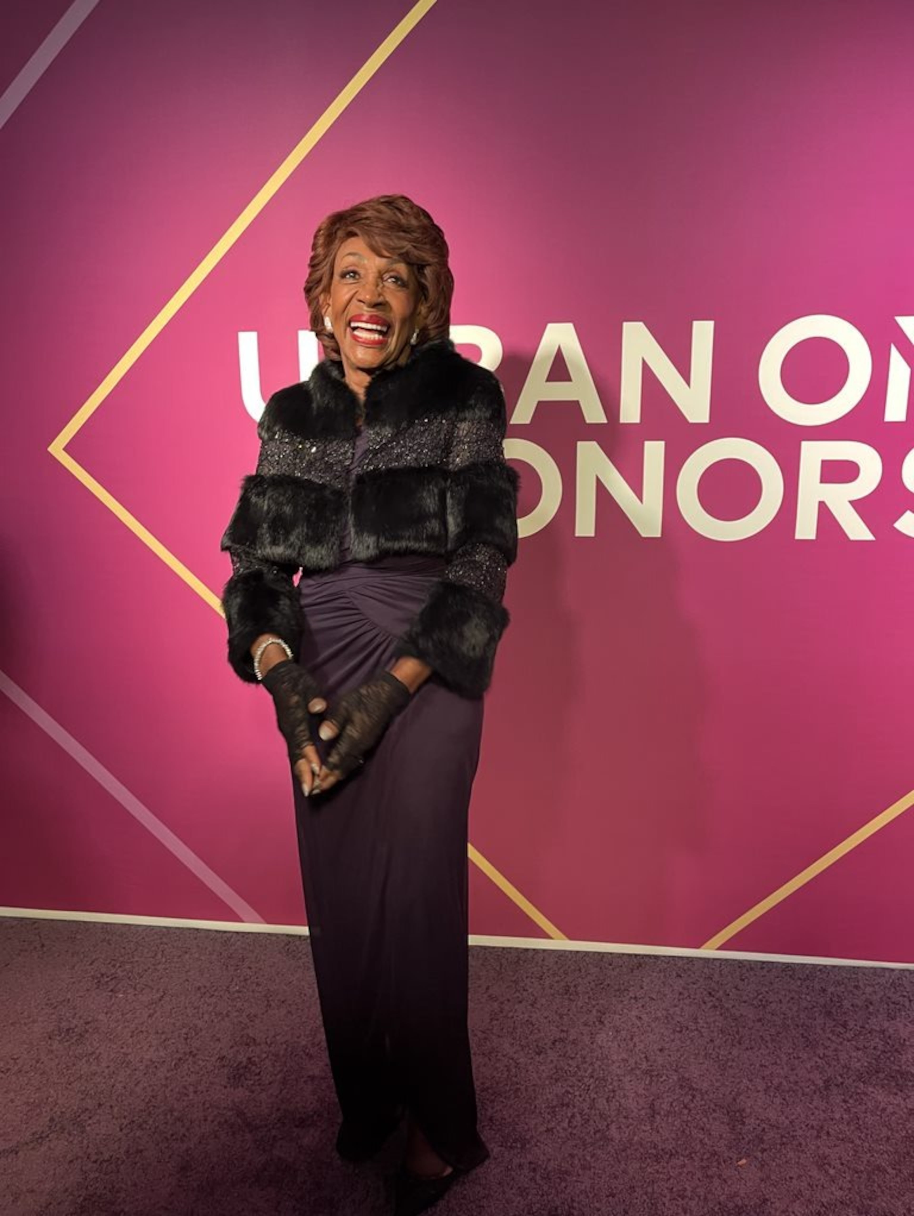 Congresswoman Maxine Waters at the Urban One Honors red carpet (2022)