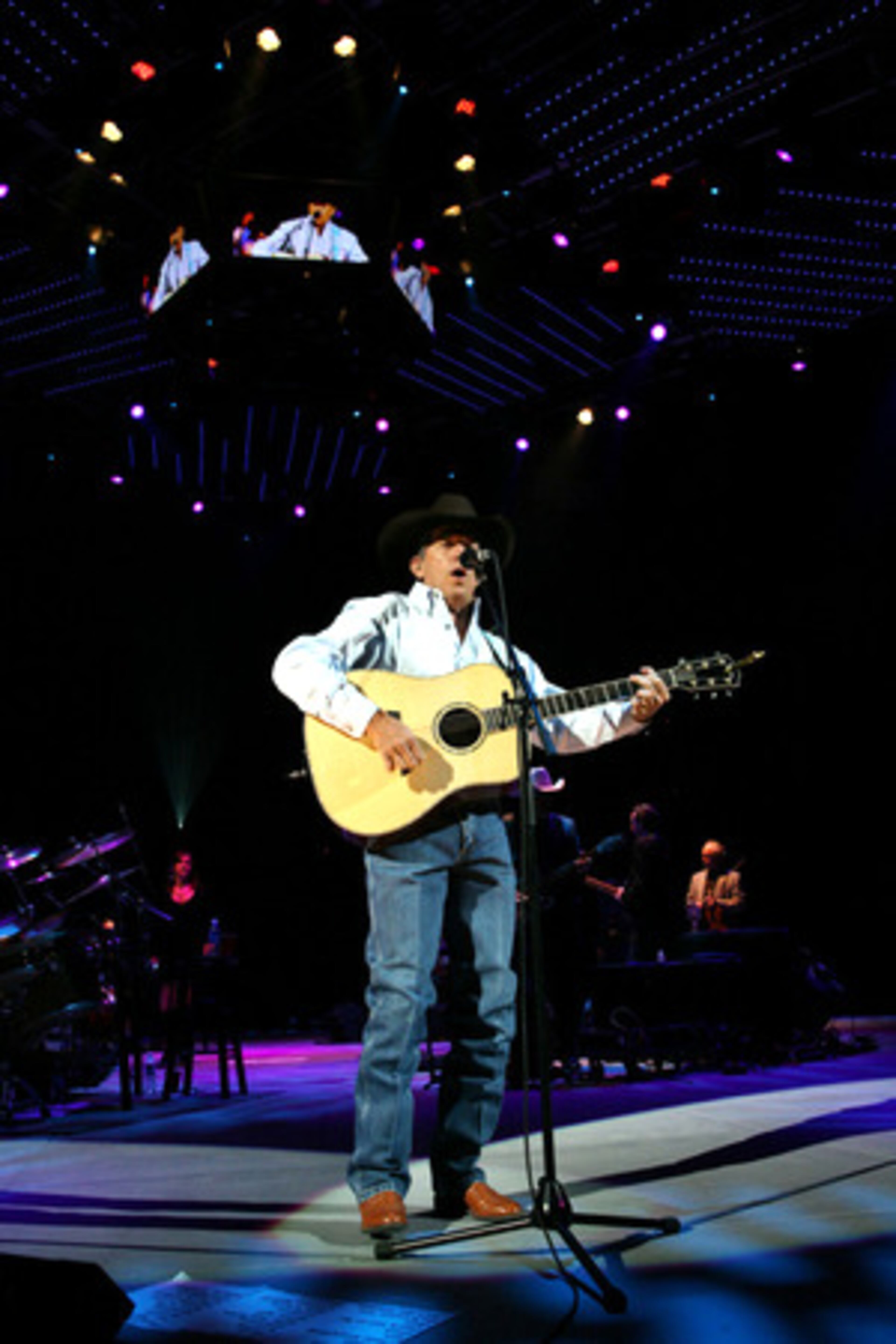 George Strait began playing with a rock band in high school, but his preference turned to country music. He lists Merle Haggard, George Jones, Bob Wills and Hank Williams as his primary country music influences.