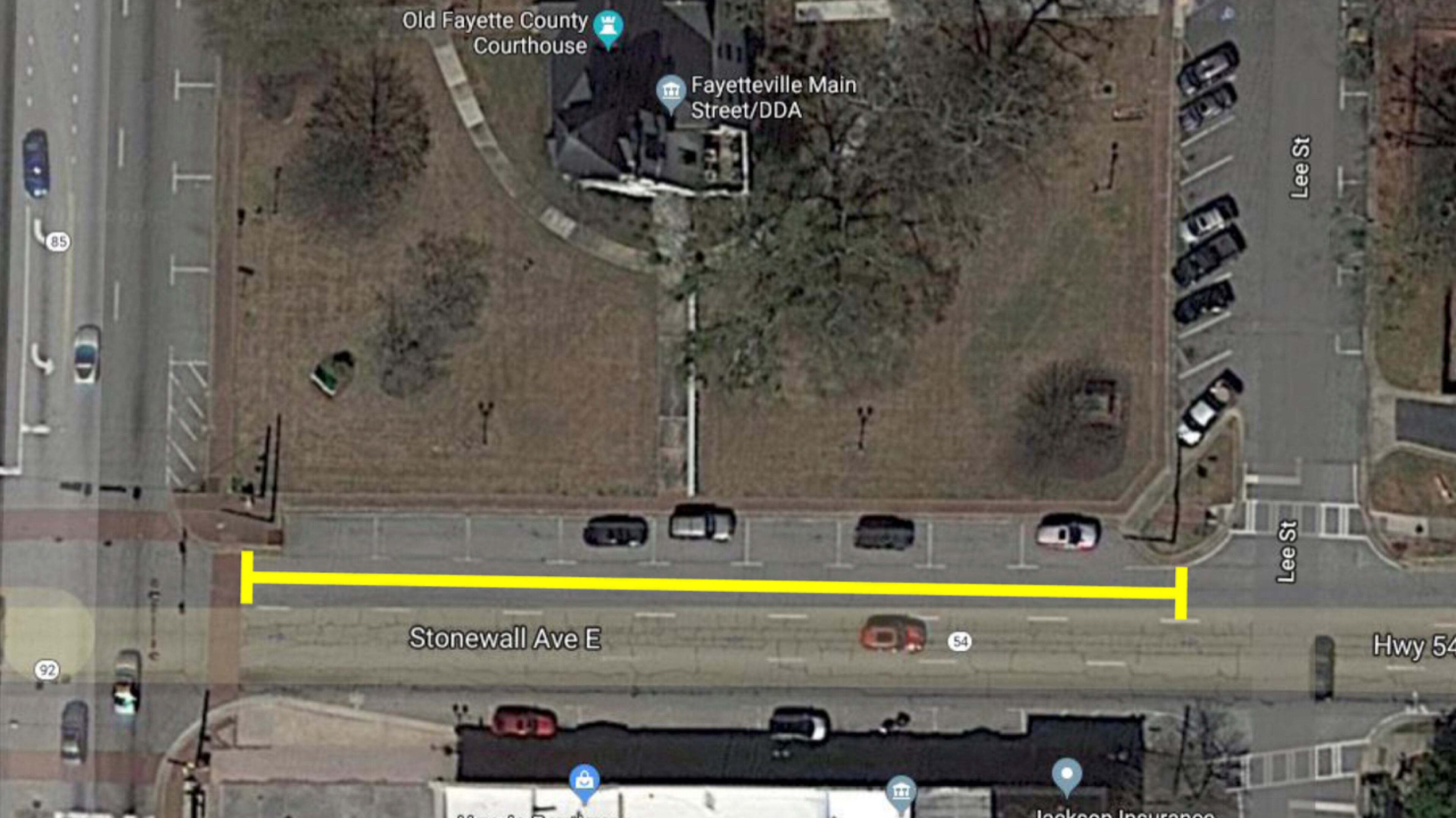 A traffic study will require closing one lane of Stonewall Avenue for about two weeks. Courtesy City of Fayetteville