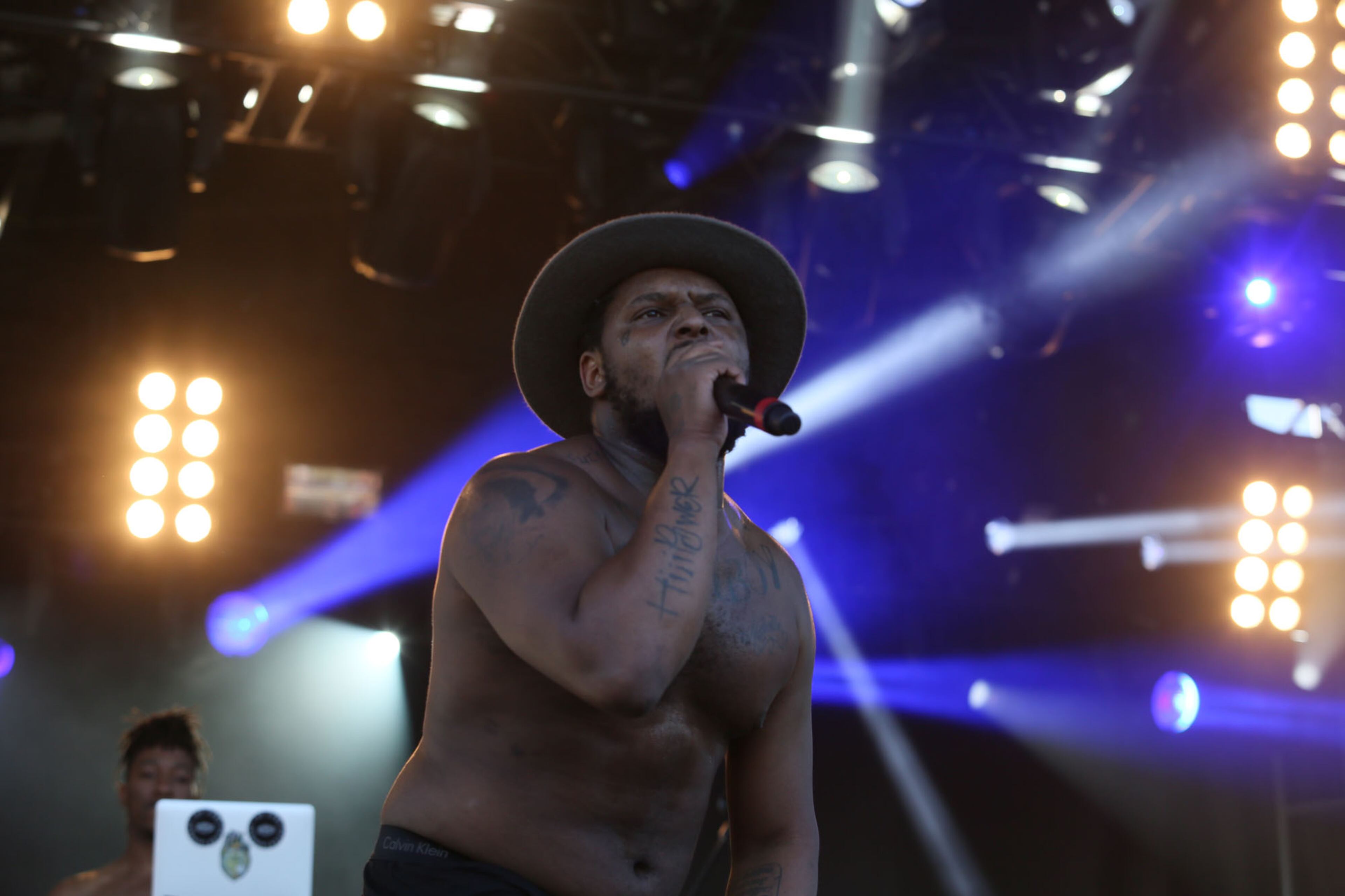Quincey Hanley, better know by his moniker Schoolboy Q, performs on the Hillside Stage on the first day of of the Counterpoint Music & Arts Festival at Kingston Downs Friday. (Akili-Casundria Ramsess/Special to the AJC)