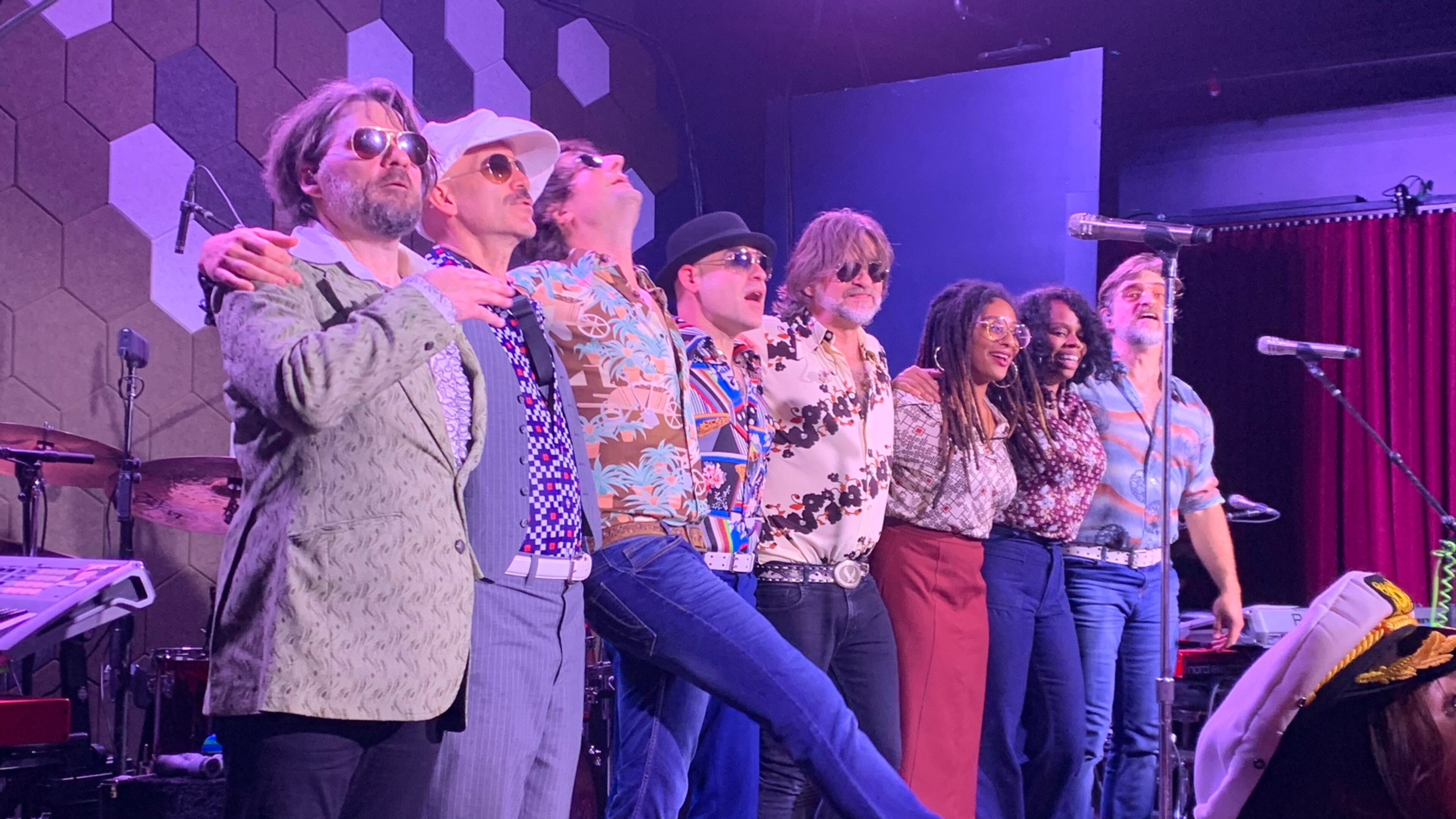 Yacht Rock Revue taking their bows Nov. 24, 2021 at the reopening of Venkman's, the venue their company owns. RODNEY HO/rho@ajc.com