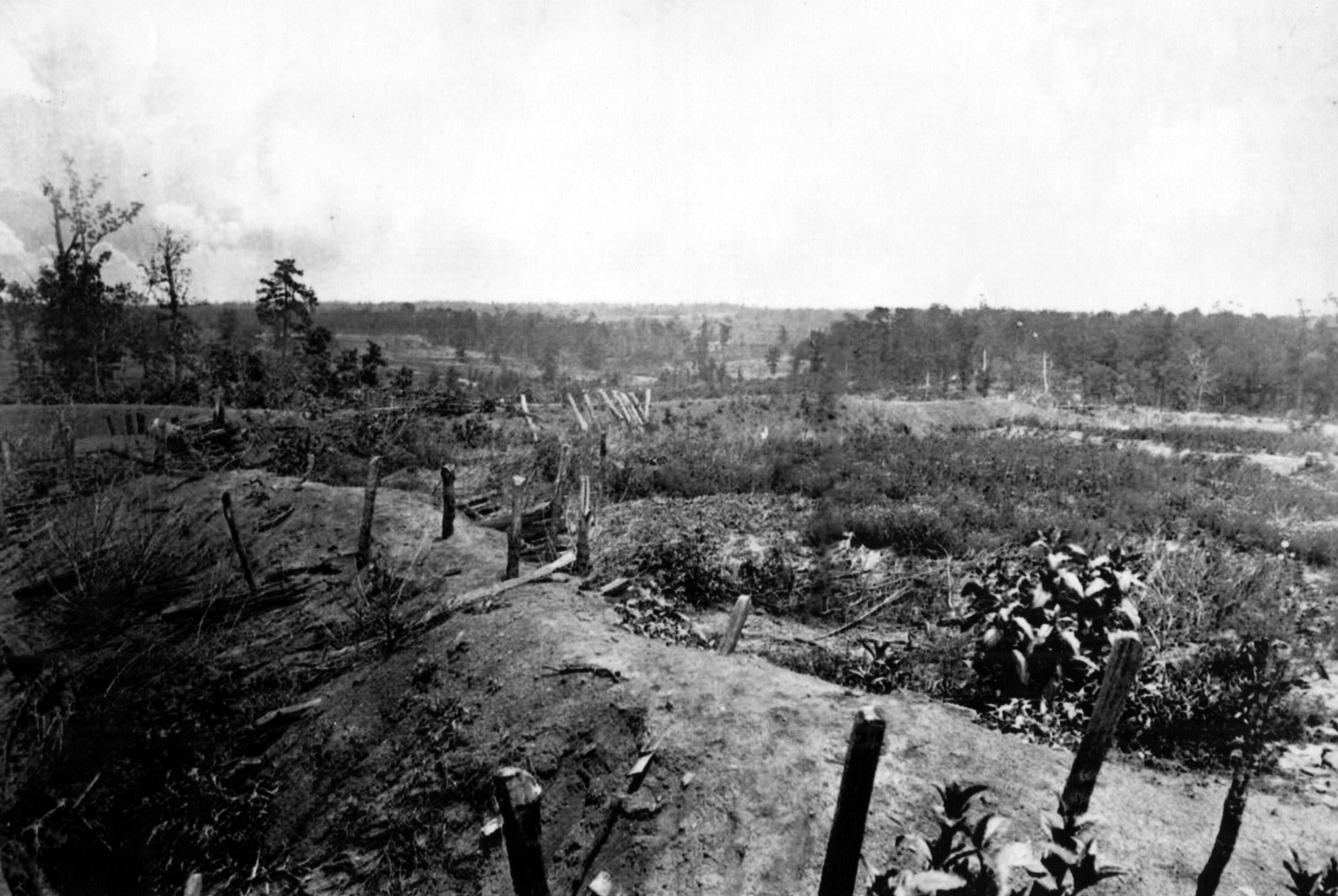 'Photographic Views of Sherman's Campaign' George N. Barnard.A view from Leggett's Hill, the site of some of the fiercest fighting on July 22, 1864. Leggett's Hill is where Interstate 20, Moreland Avenue and Memorial Drive now come together.