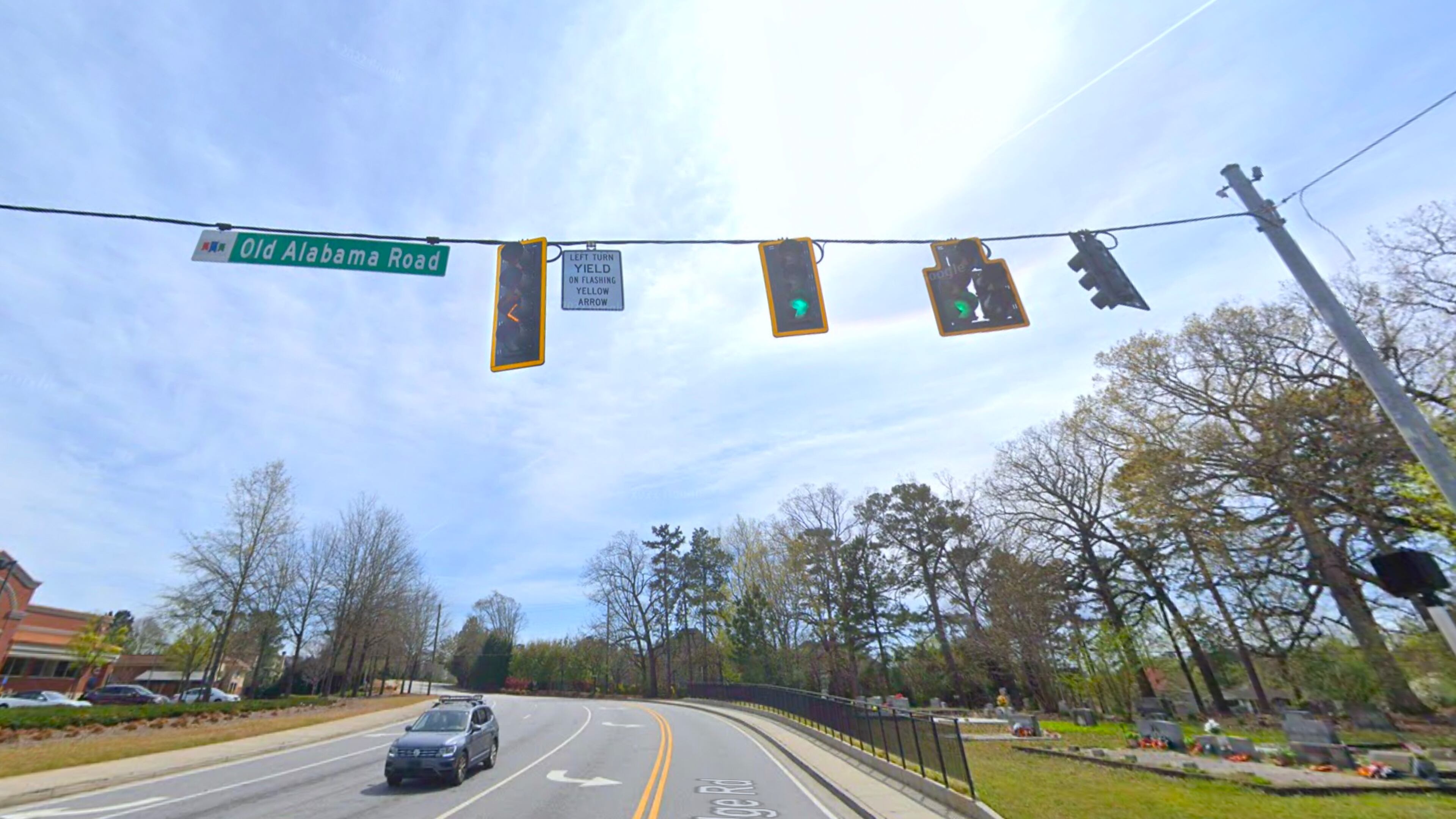 Johns Creek will install fiber optic cable along the south side of Old Alabama Road (from the western city limits to Jones Bridge Road). (Google Maps