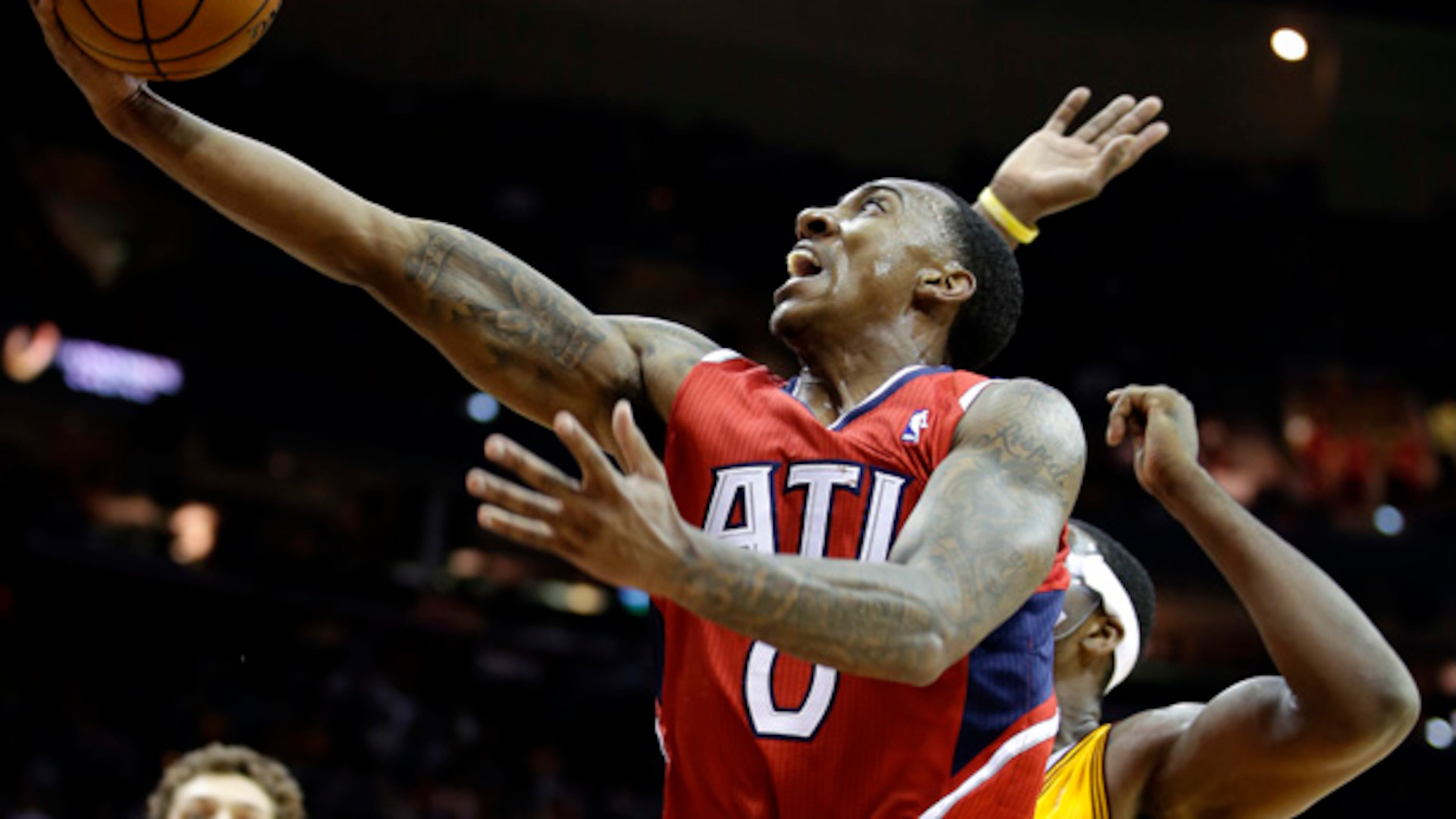 Hawks' Jeff Teague scored a career-high 27 points against the Cavaliers Friday, Dec. 28, 2012, in Cleveland.