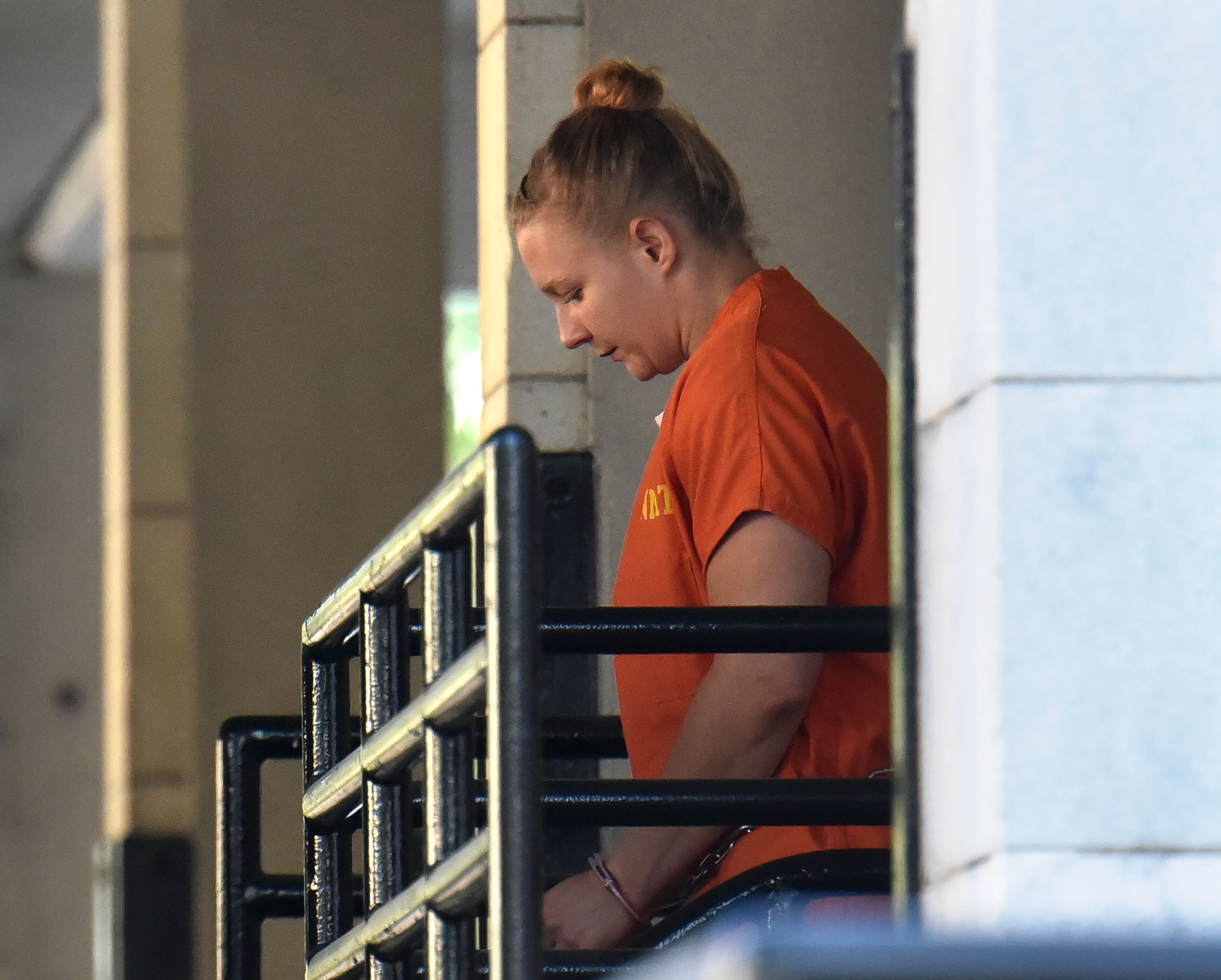 June 8, 2017 Augusta - Reality Leigh Winner leaves Federal Justice Center after her bond hearing on Thursday, June 8, 2017. U.S. Magistrate Judge Brian Epps denied her release on bond Thursday. He said the nature of the crime, the weight of the evidence, the defendantÕs history and the potential danger to the community weighed against her release. HYOSUB SHIN / HSHIN@AJC.COM