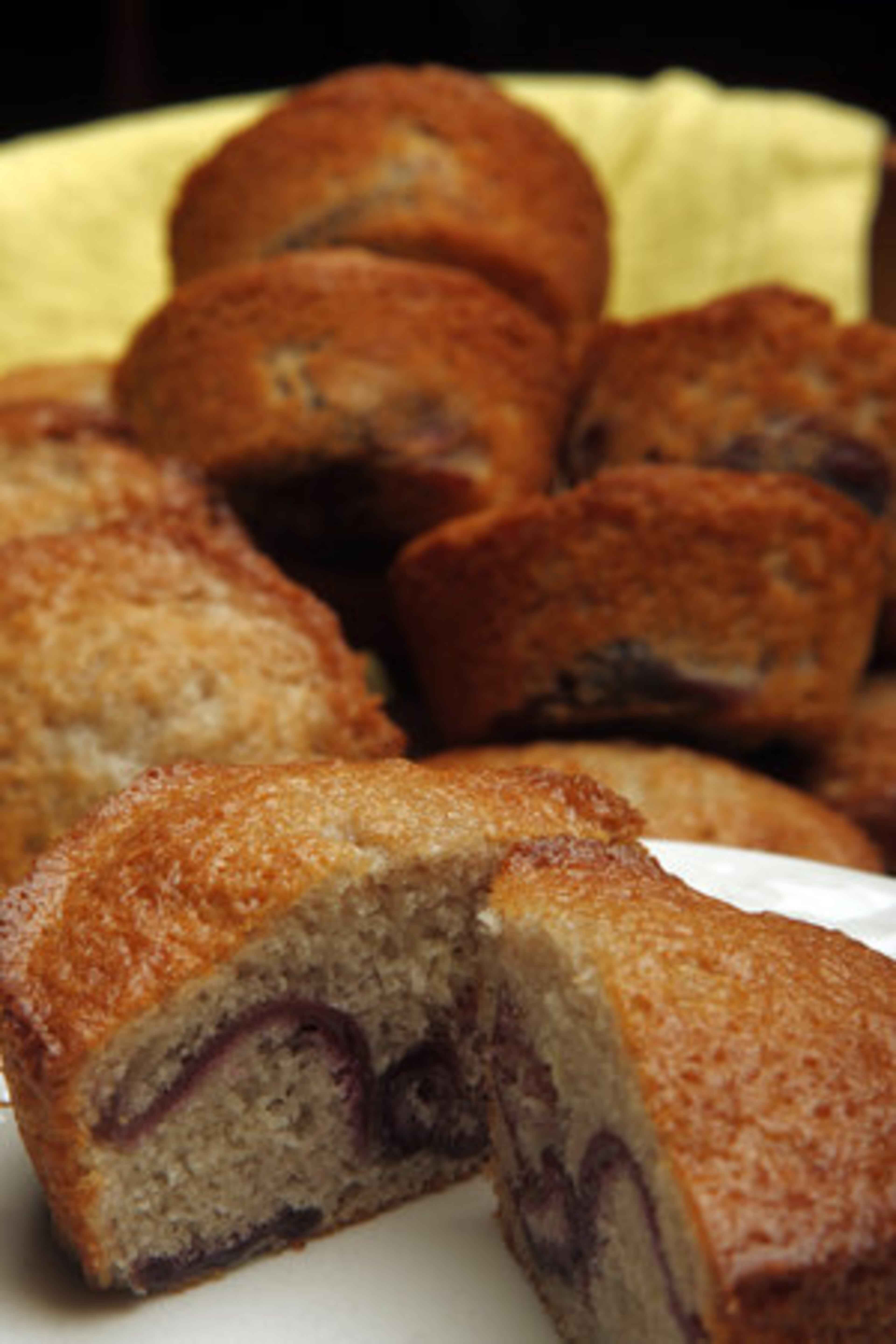Muscadine muffins, made with a muscadine fruit filling. No one can eat just one.