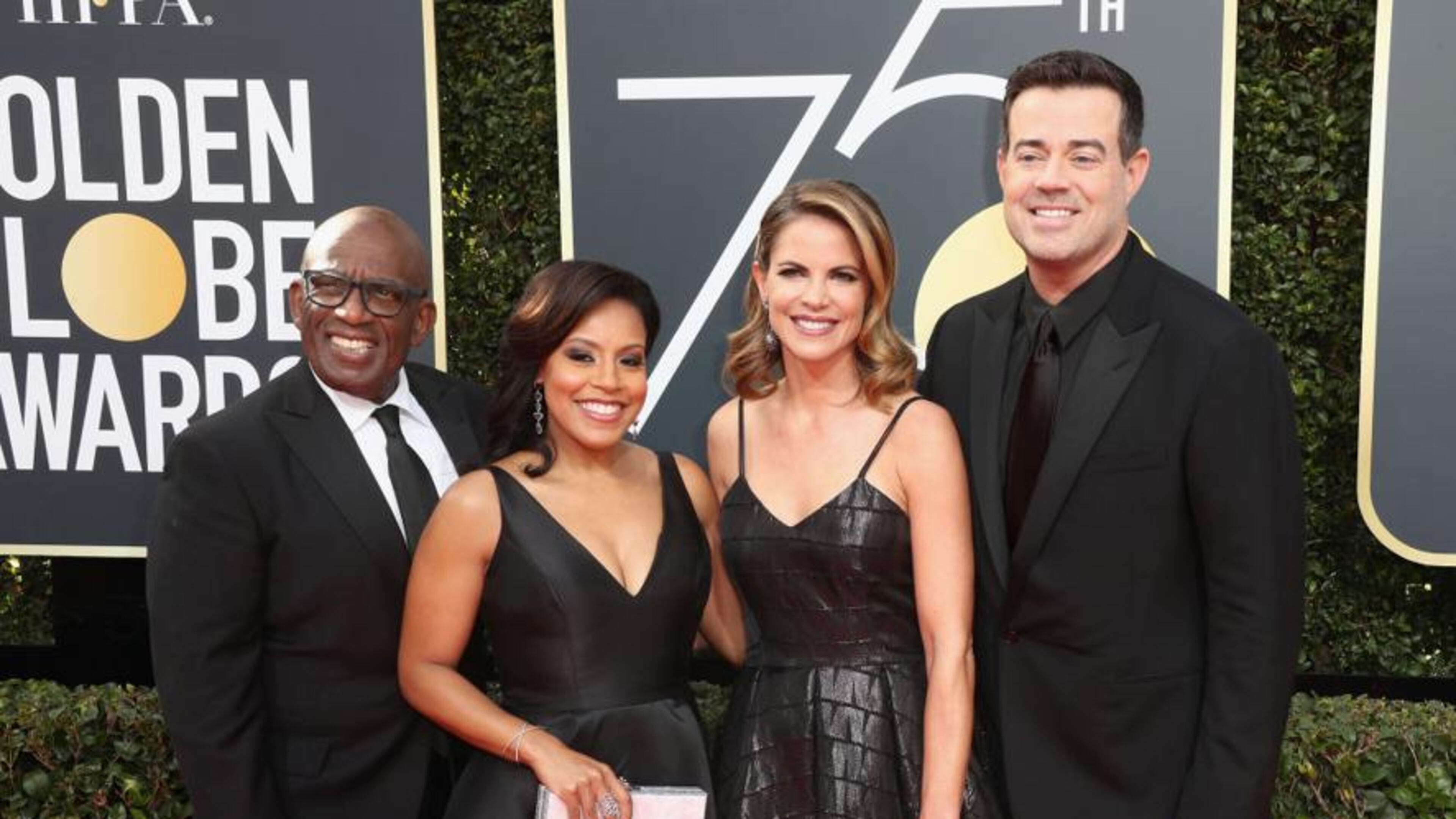 Al Roker, Sheinelle Jones, Natalie Morales and Carson Daly attend the 75th annual Golden Globe Awards at The Beverly Hilton Hotel. Photo by Frederick M. Brown/Getty Images