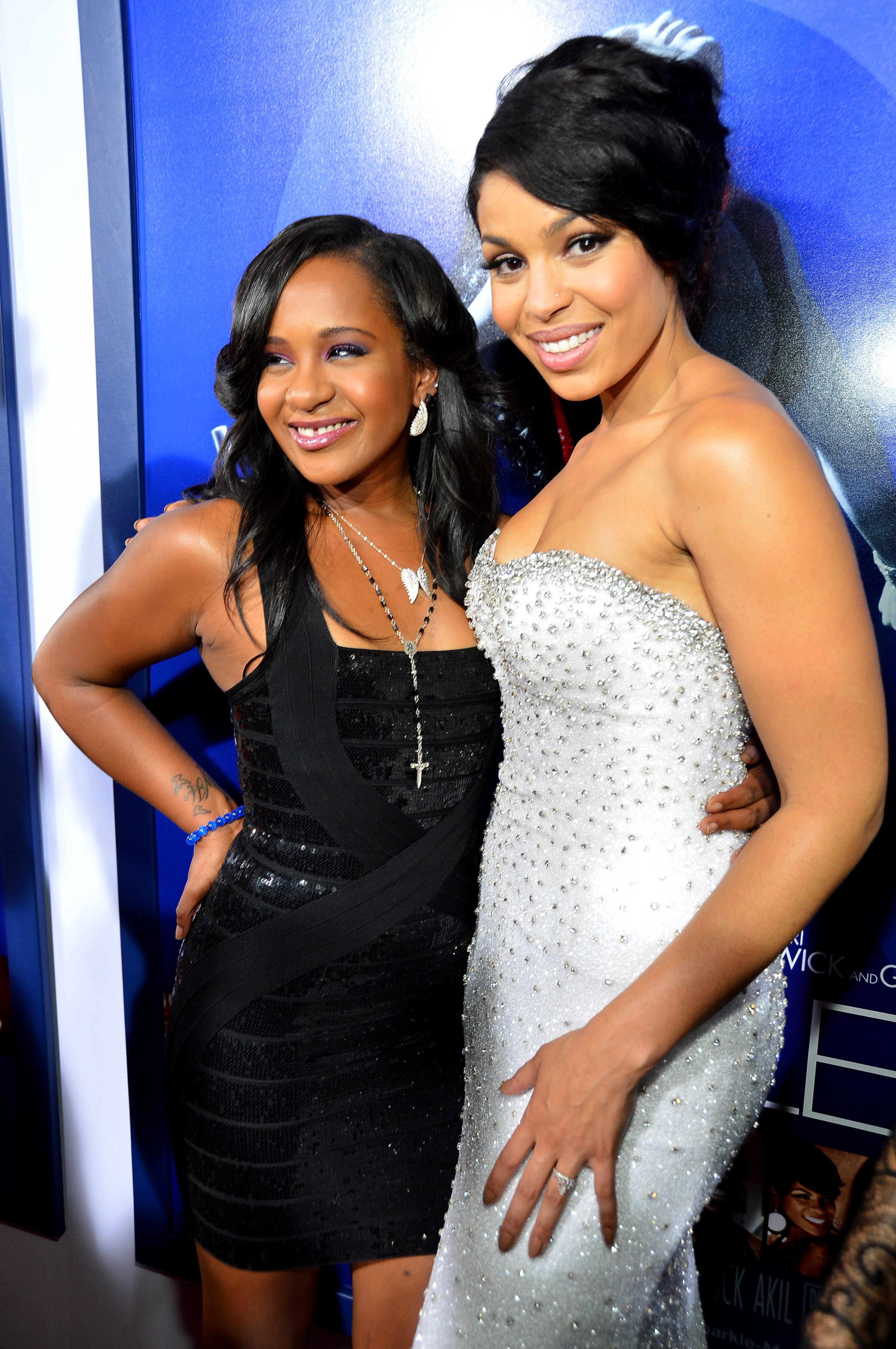 Bobbi Kristina Brown and actress/singer Jordin Sparks arrive at Tri-Star Pictures' "Sparkle" premiere at Grauman's Chinese Theatre on August 16, 2012 in Hollywood, California. (Photo by Frazer Harrison/Getty Images)