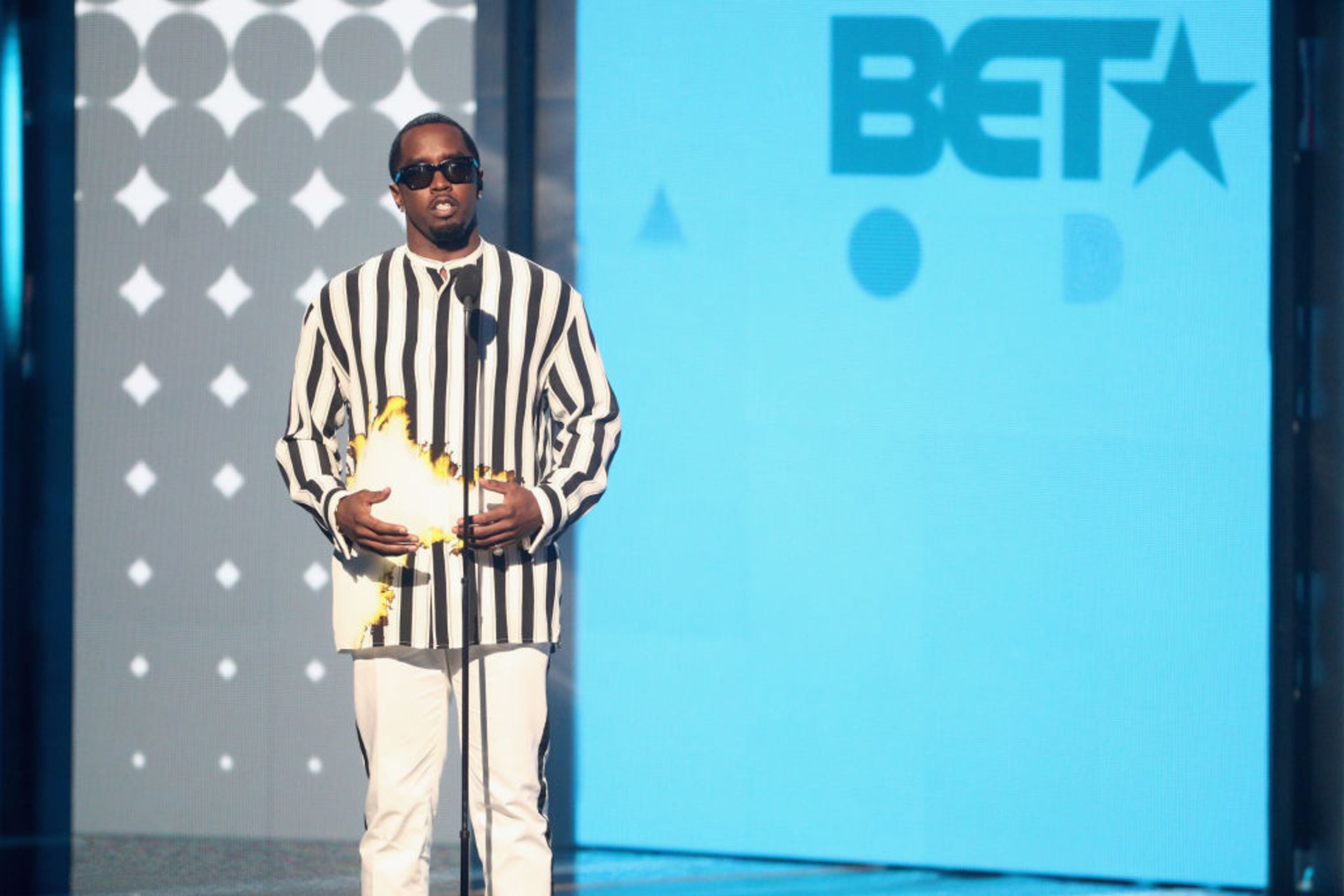 LOS ANGELES, CA - JUNE 25: Sean 'Diddy' Combs speaks onstage at 2017 BET Awards at Microsoft Theater on June 25, 2017 in Los Angeles, California. (Photo by Frederick M. Brown/Getty Images )