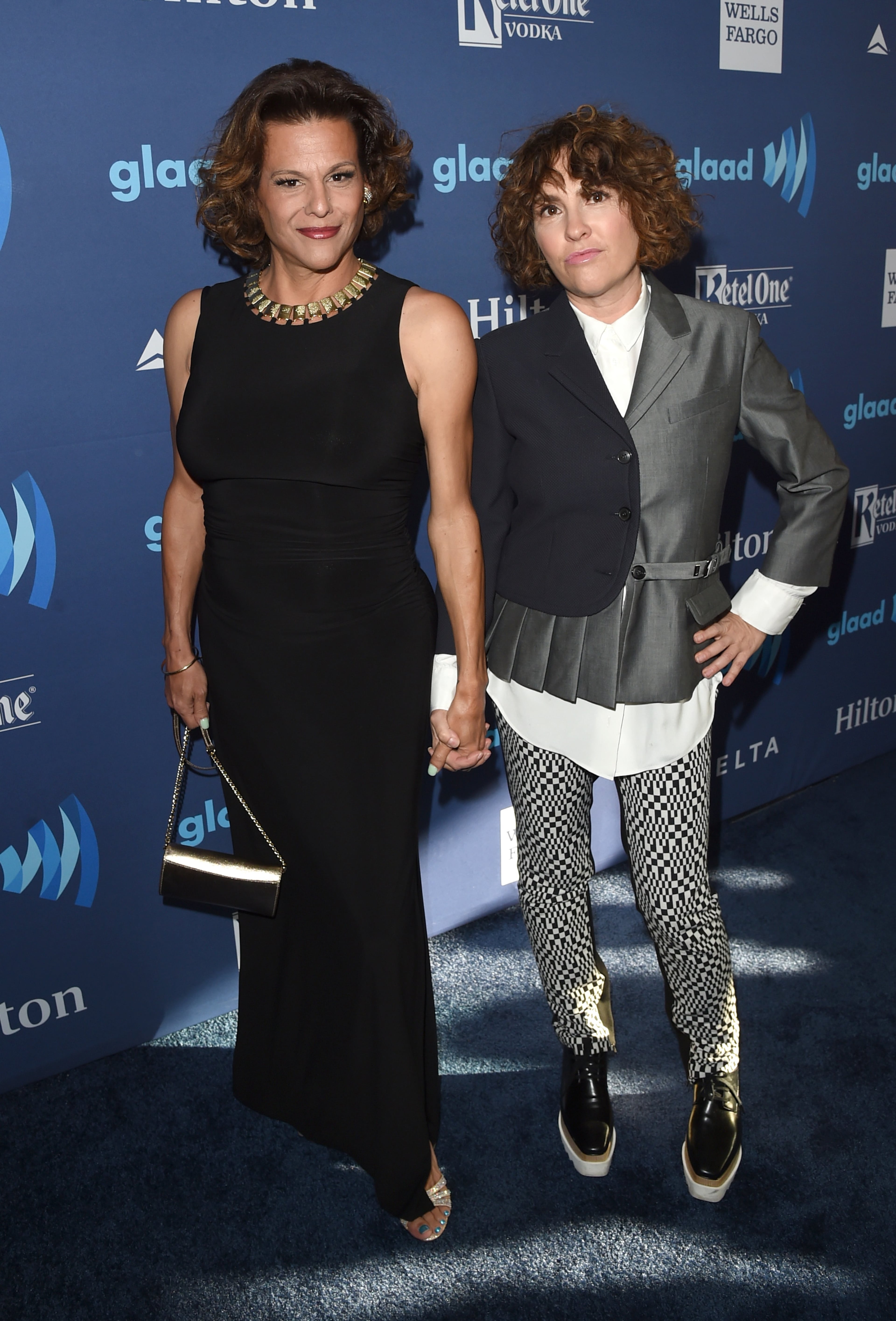 BEVERLY HILLS, CA - MARCH 21: Actress Alexandra Billings and executive producer Jill Soloway attends 26th Annual GLAAD Media Awards at The Beverly Hilton Hotel on March 21, 2015 in Beverly Hills, California. (Photo by Jason Merritt/Getty Images for GLAAD)