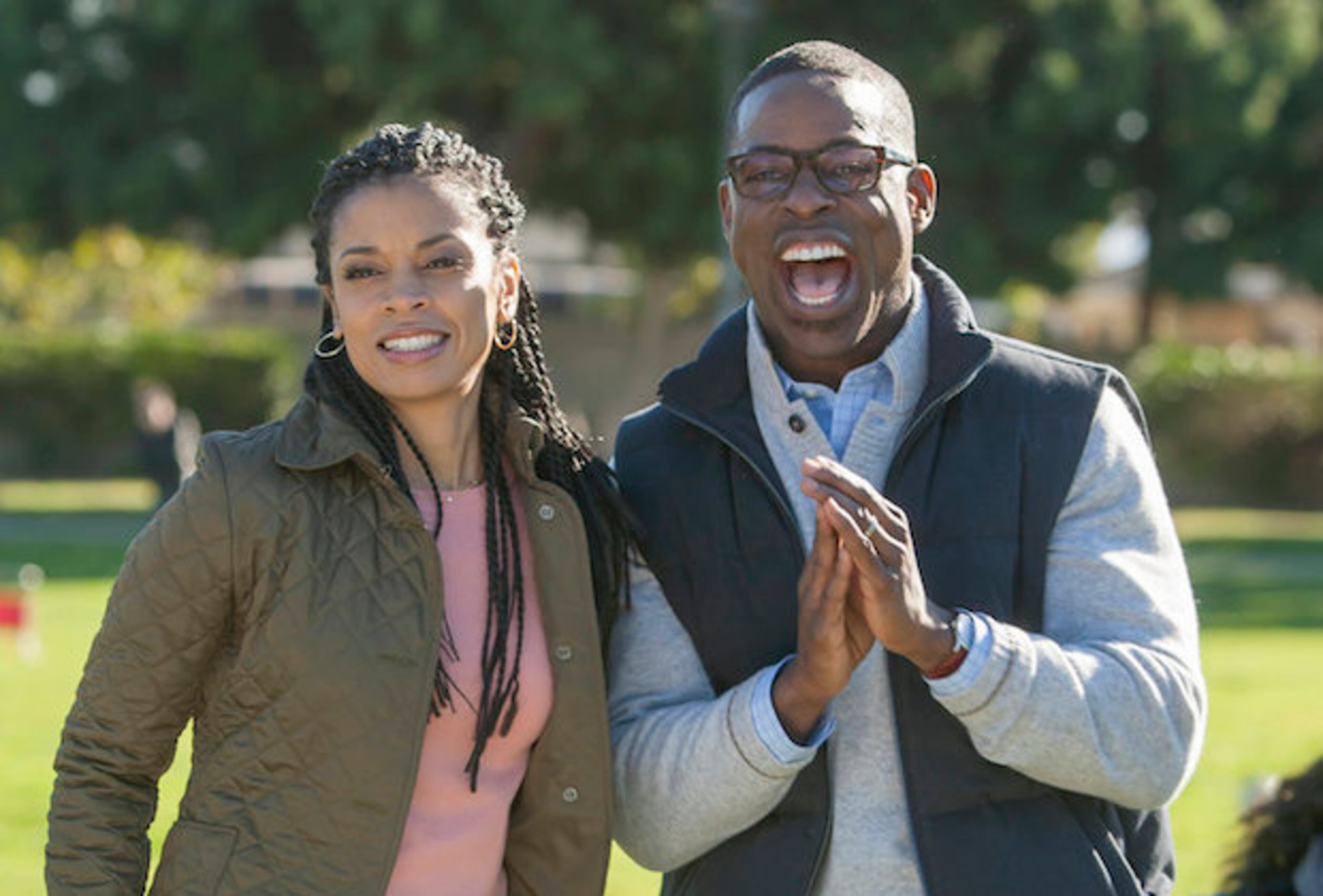 THIS IS US -- Pilot -- Pictured: (l-r) Susan Kelechi Watson as Beth, Sterling K. Brown as Randall -- (Photo by: Ron Batzdorff/NBC)