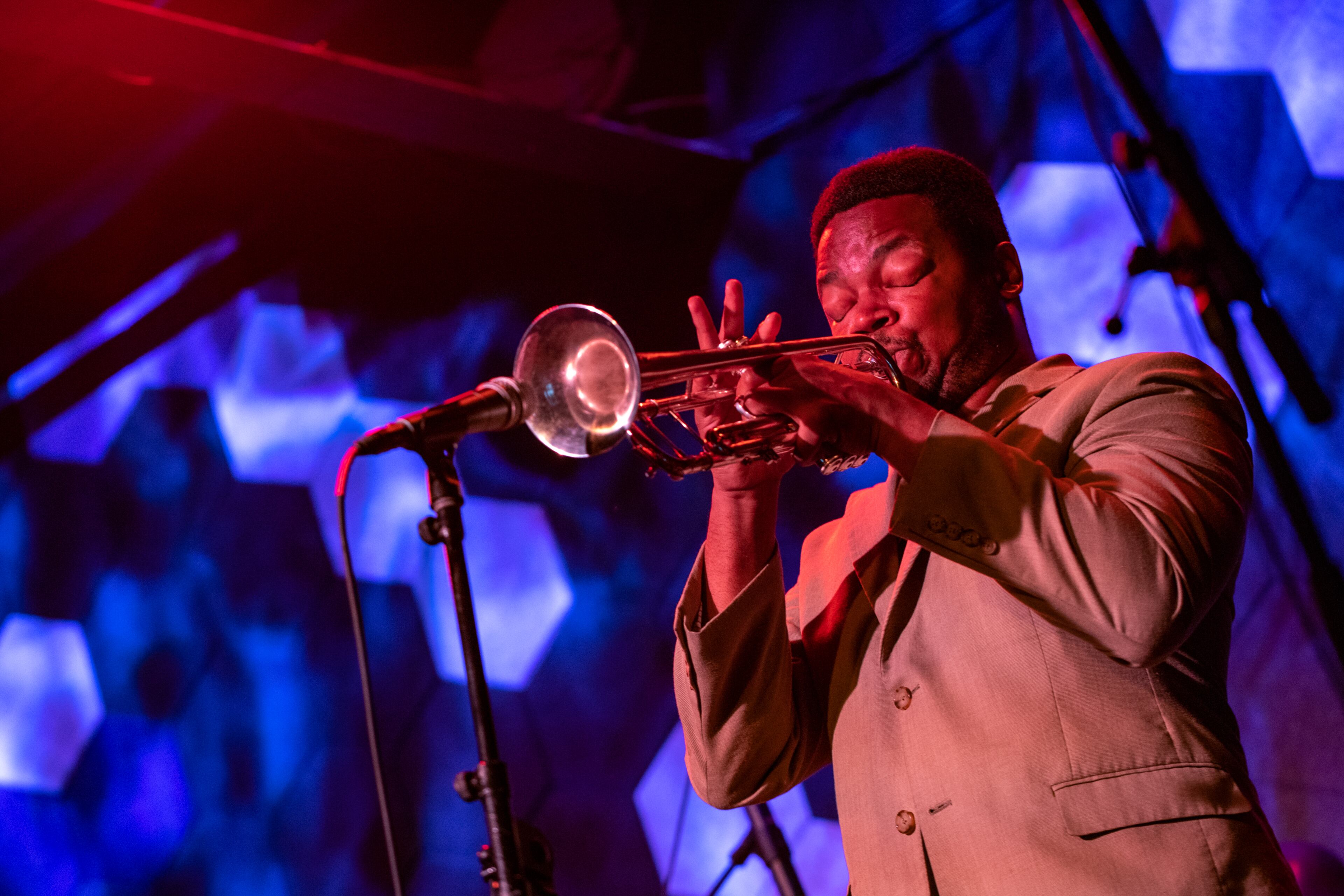 Terence Harper performs at the Wednesday jam at Venkman's. His parents were the house band at Churchill Grounds before it closed. (Jenni Girtman for The Atlanta Journal-Constitution)