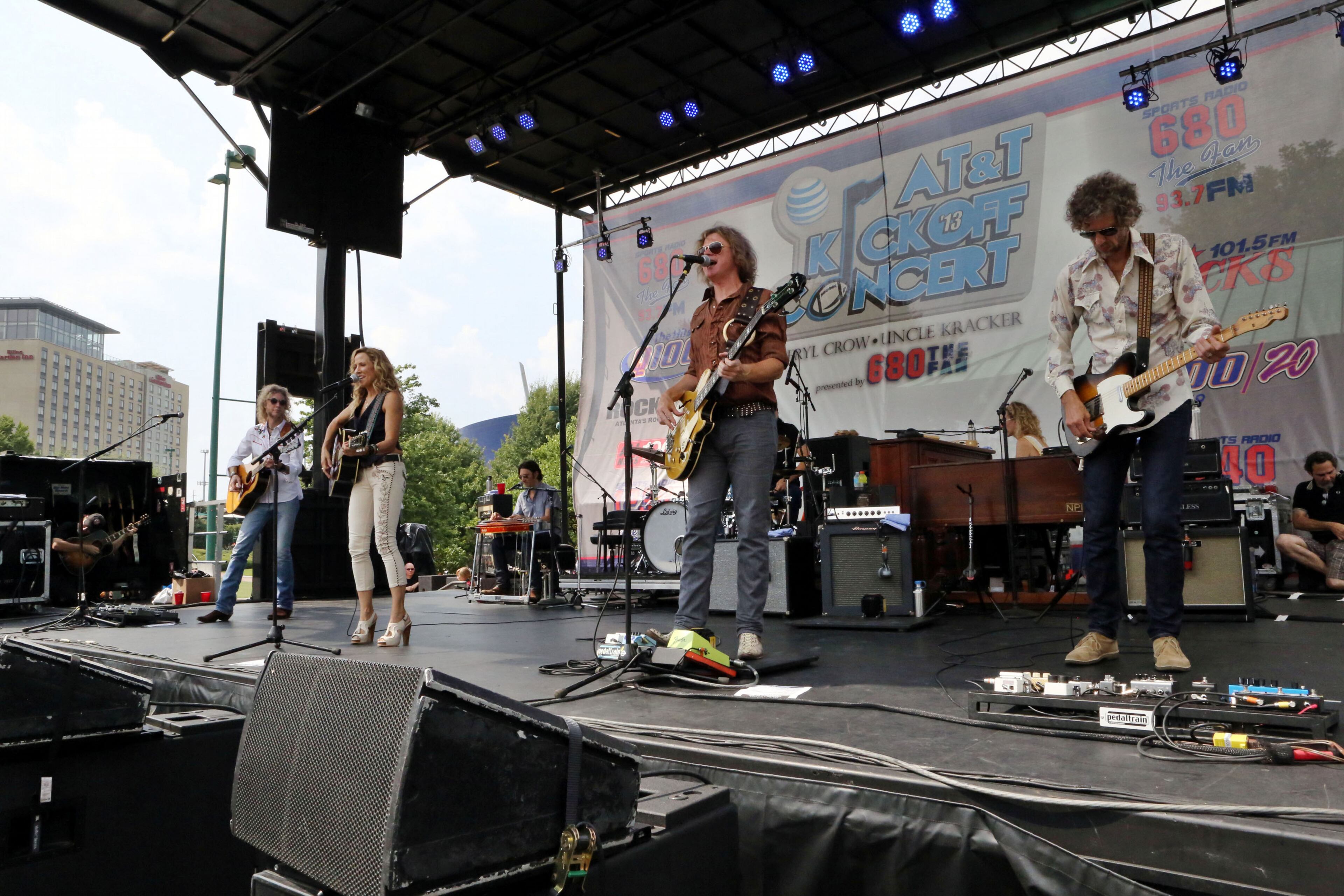 Sheryl Crow headlined the Chick-fil-A Kickoff concert Saturday afternoon at Centennial Olympic Park. The free concert was part of the pre-game festivities for the Alabama-Virginia Tech football game at the Georgia Dome.