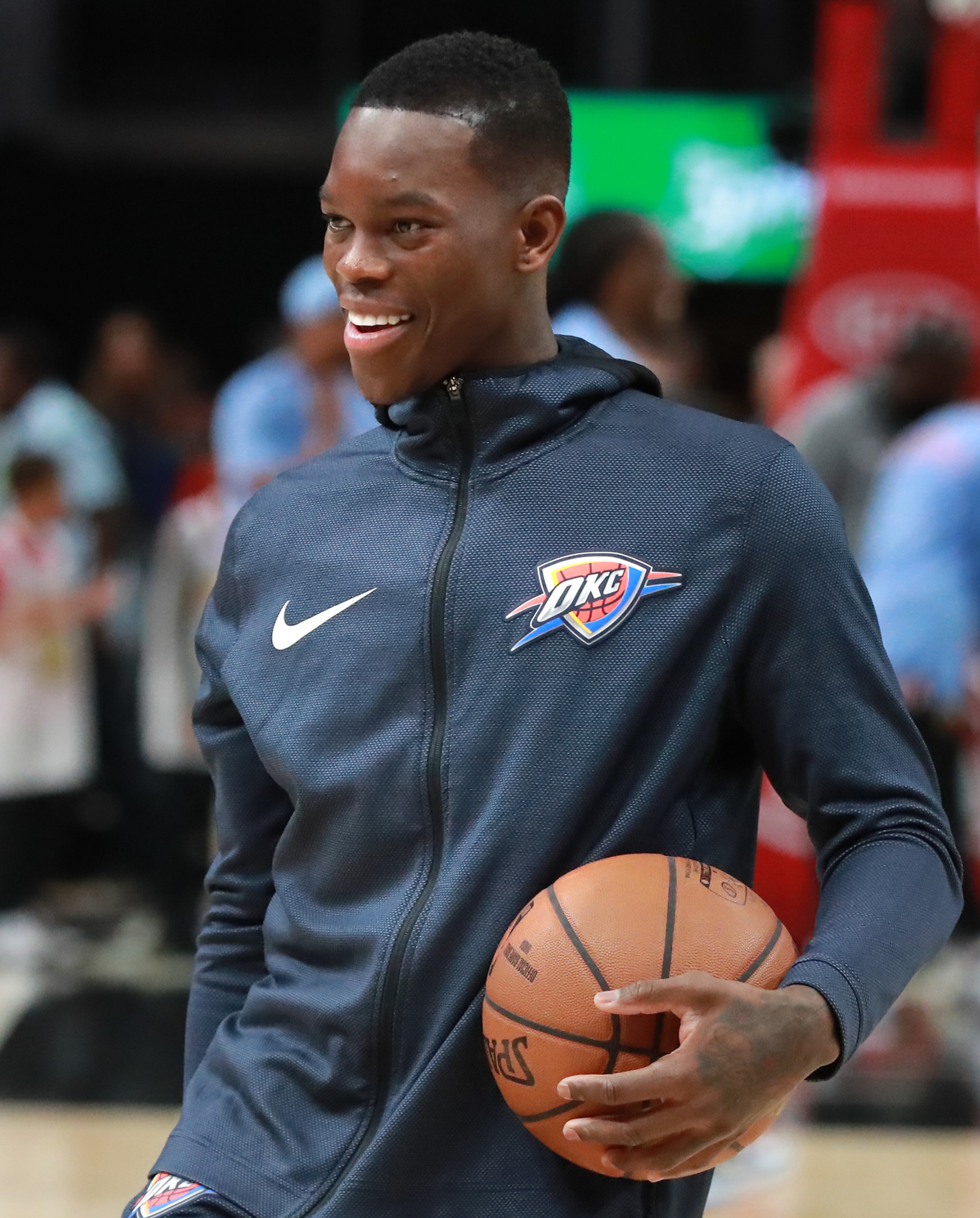 Jan. 15, 2019 Atlanta: Former Atlanta Hawks guard Dennis Schroder returns for the first time with the Oklahoma City Thunder preparing to play in a NBA basketball game on Tuesday, Jan. 15, 2019, at State Farm Arena in Atlanta. Curtis Compton/ccompton@ajc.com