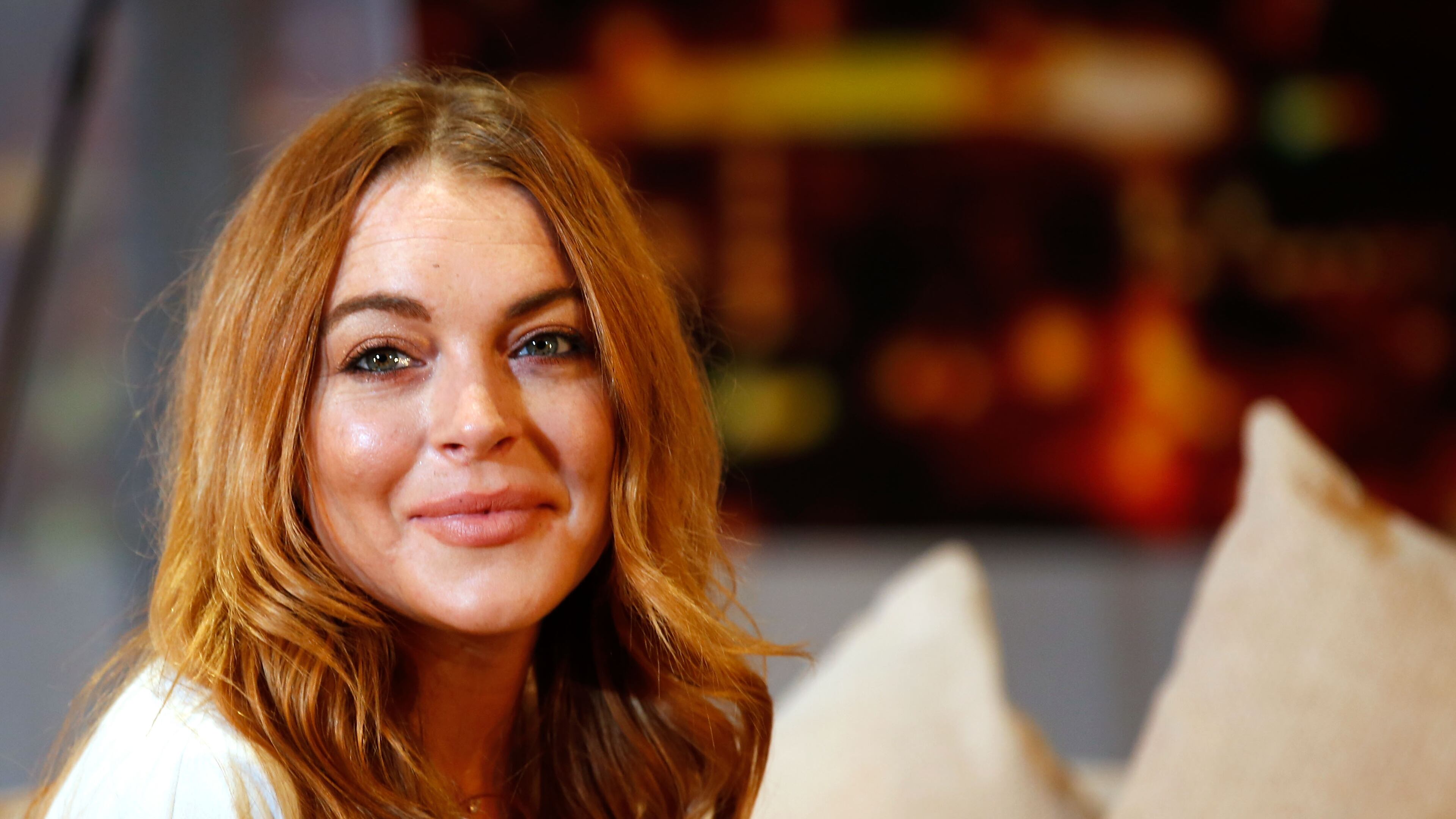 Actress Lindsay Lohan in a performance of 'Speed the Plow' in London, England in September of 2014.