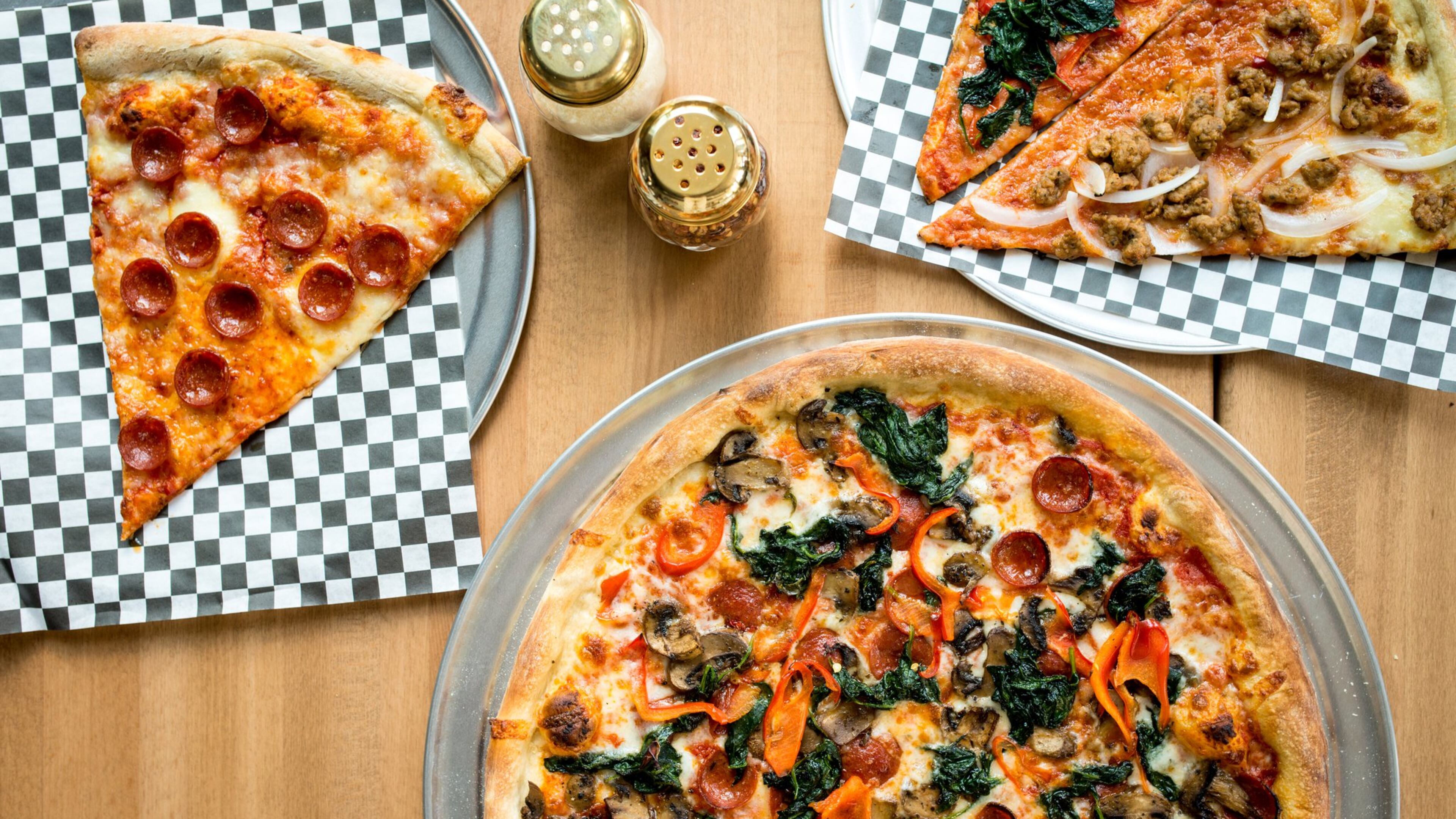 Junior’s Pizza with pepperoni, spinach, red bell pepper, mushroom, sausage and onion. CONTRIBUTED / MIA YAKEL