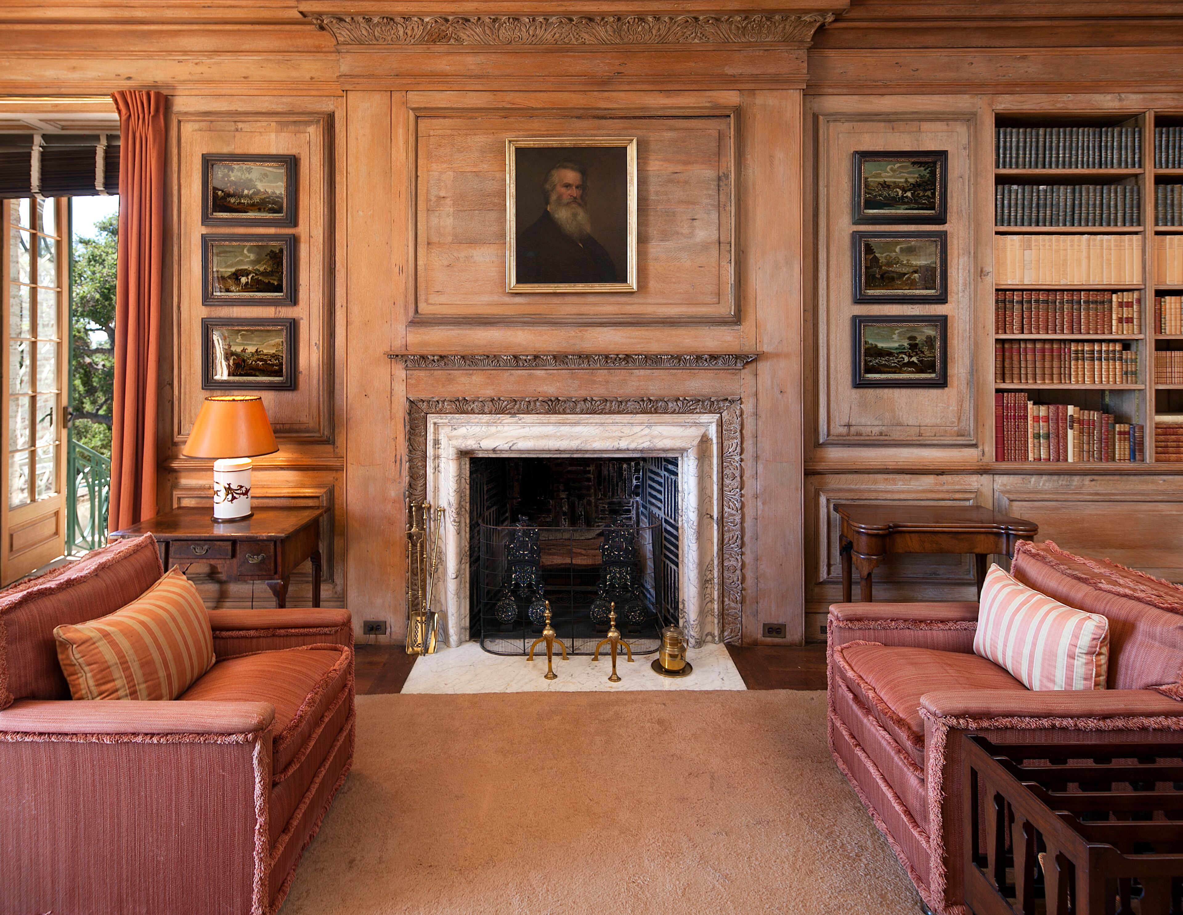 The Library is lined with the homeowner’s personal collection of books, many of them first editions. The grandeur of the light-filled Library and formal Living and Dining rooms is remarkable. For more information, please visit www.TheRanchoSanCarlos.com.