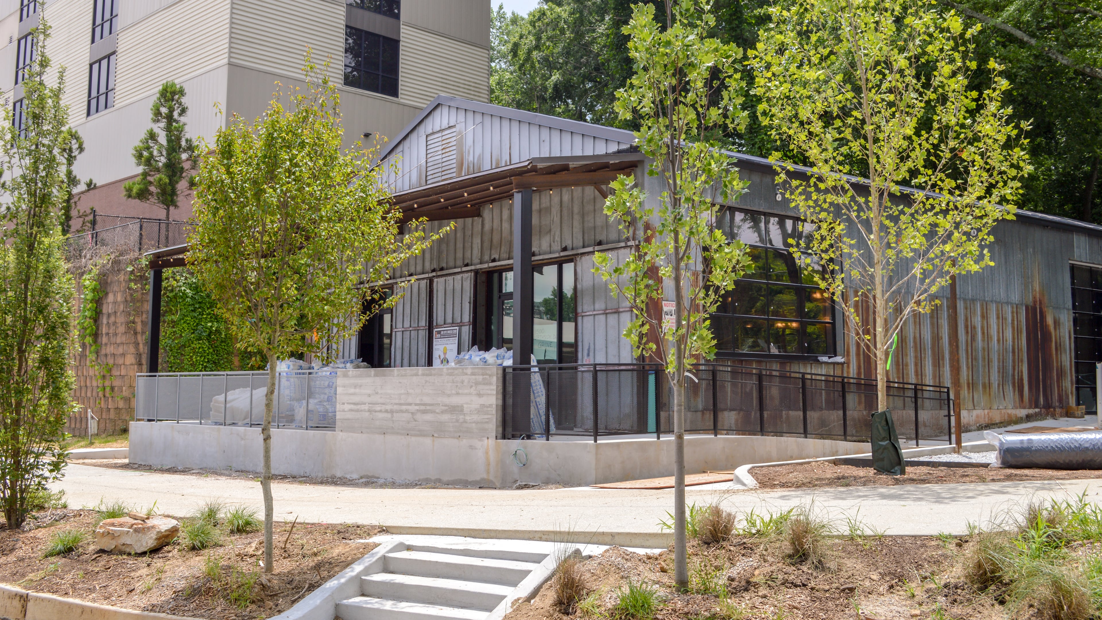 The Grove at Monday Night Brewing held its grand opening on Aug. 23. Pictured is the exterior of the new indoor/outdoor space in West Midtown. (Courtesy of Monday Night Brewing)