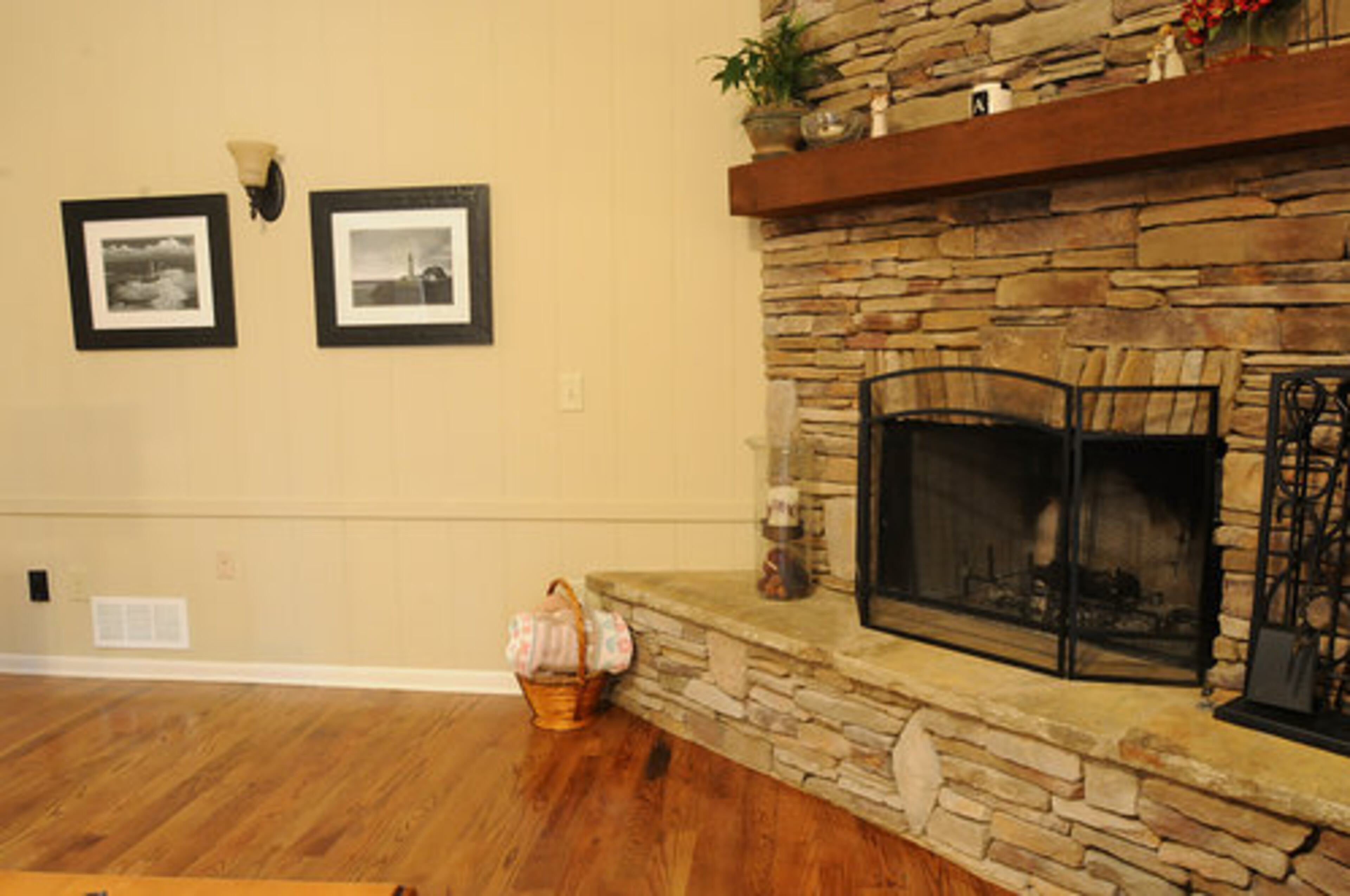 "We chose a light color because it balances the natural light in the room," Staines said.