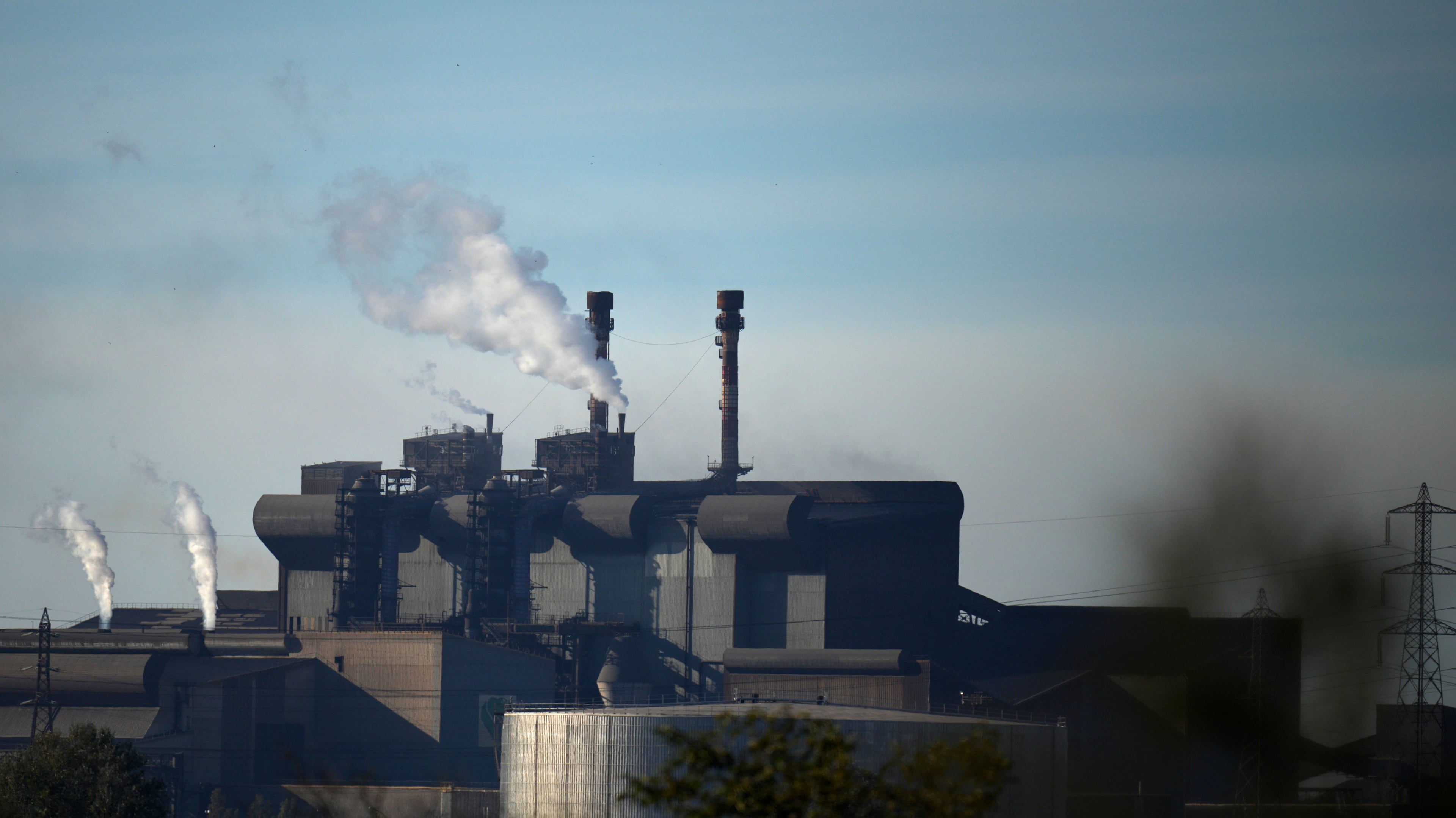 FILE - The ArcelorMittal steel plant sits in Fos-sur-Mer, southern France, Monday, Nov. 7, 2022.(AP Photo/Daniel Cole, File)