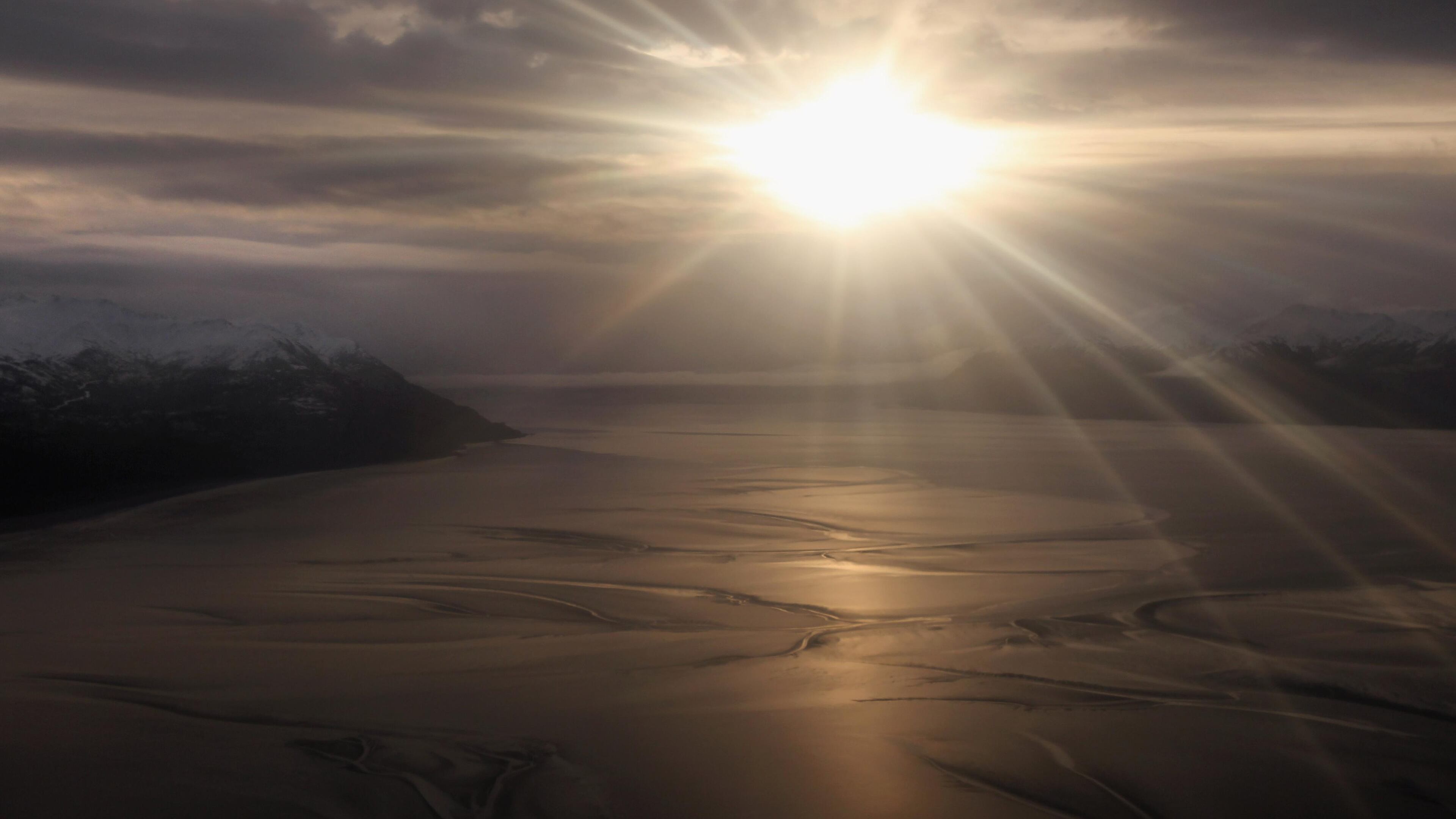 The sun rises near Anchorage, Alaska.