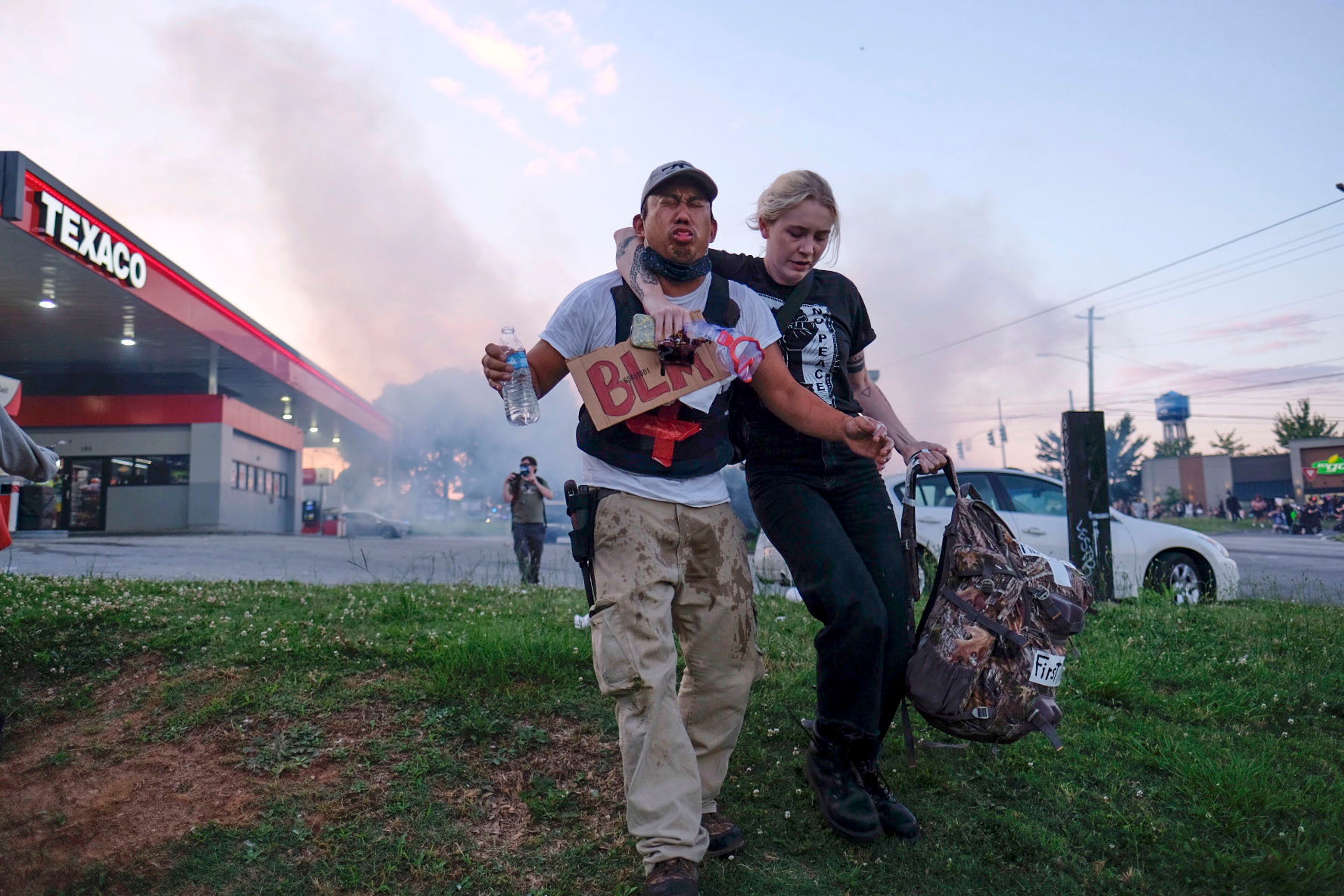 Police deploy tear gas as the demonstration briefly got out of control on Saturday, June 13, 2020. Protesters gathered at University Avenue at the Atlanta Wendy's where Rayshard Brooks, a 27-year-old nlack man, was shot and killed by Atlanta police Friday evening during a struggle at a Wendy's drive-thru line. (Photo: Ben Gray for The Atlanta Journal Constitution)