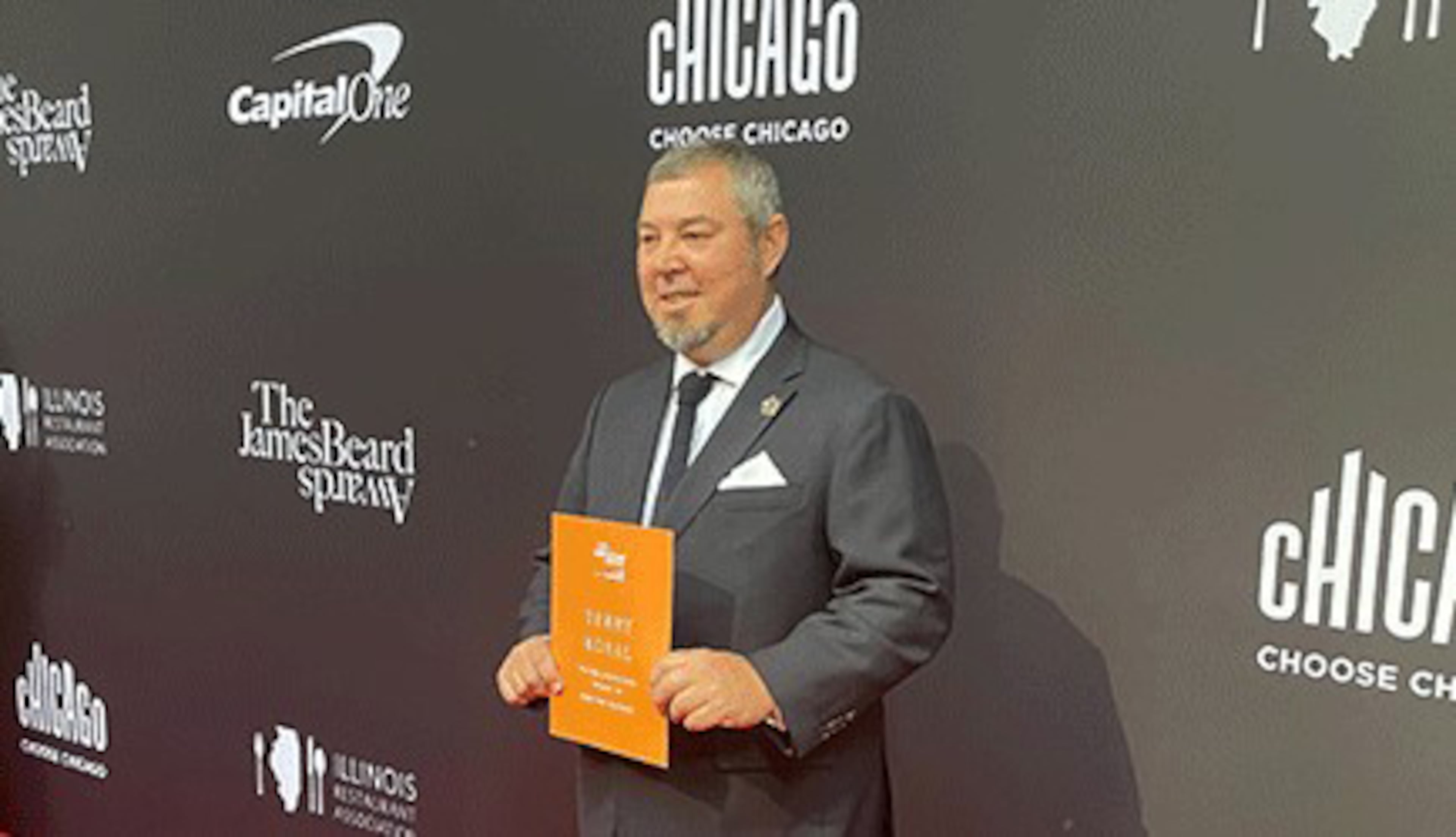 Chef Terry Koval of the Deer and the Dove and B-Side in Decatur is seen on the red carpet at the James Beard Foundation Awards in Chicago. Angela Hansberger for The Atlanta Journal-Constitution