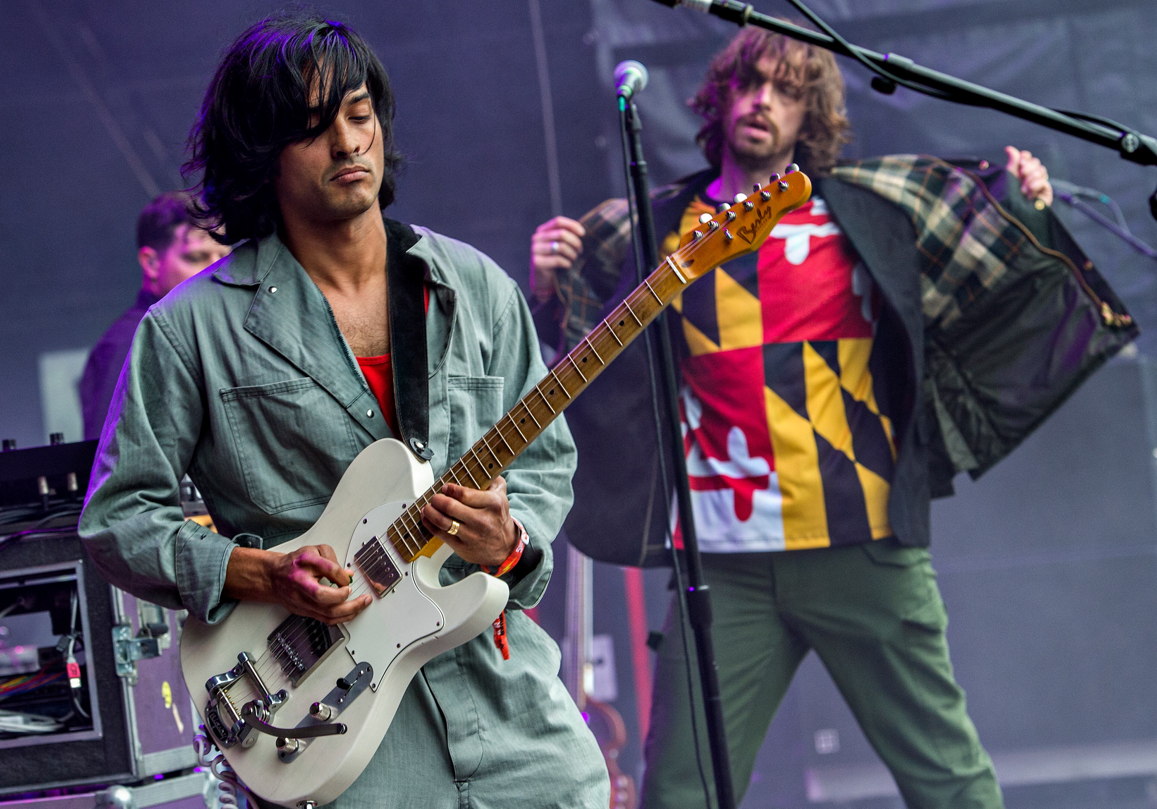 Yeasayer's Anand Wilder (left) and Chris Keating perform during the first night of the Shaky Beats Music Festival at Centennial Olympic Park in Atlanta on Friday, May 20, 2016. JONATHAN PHILLIPS / SPECIAL