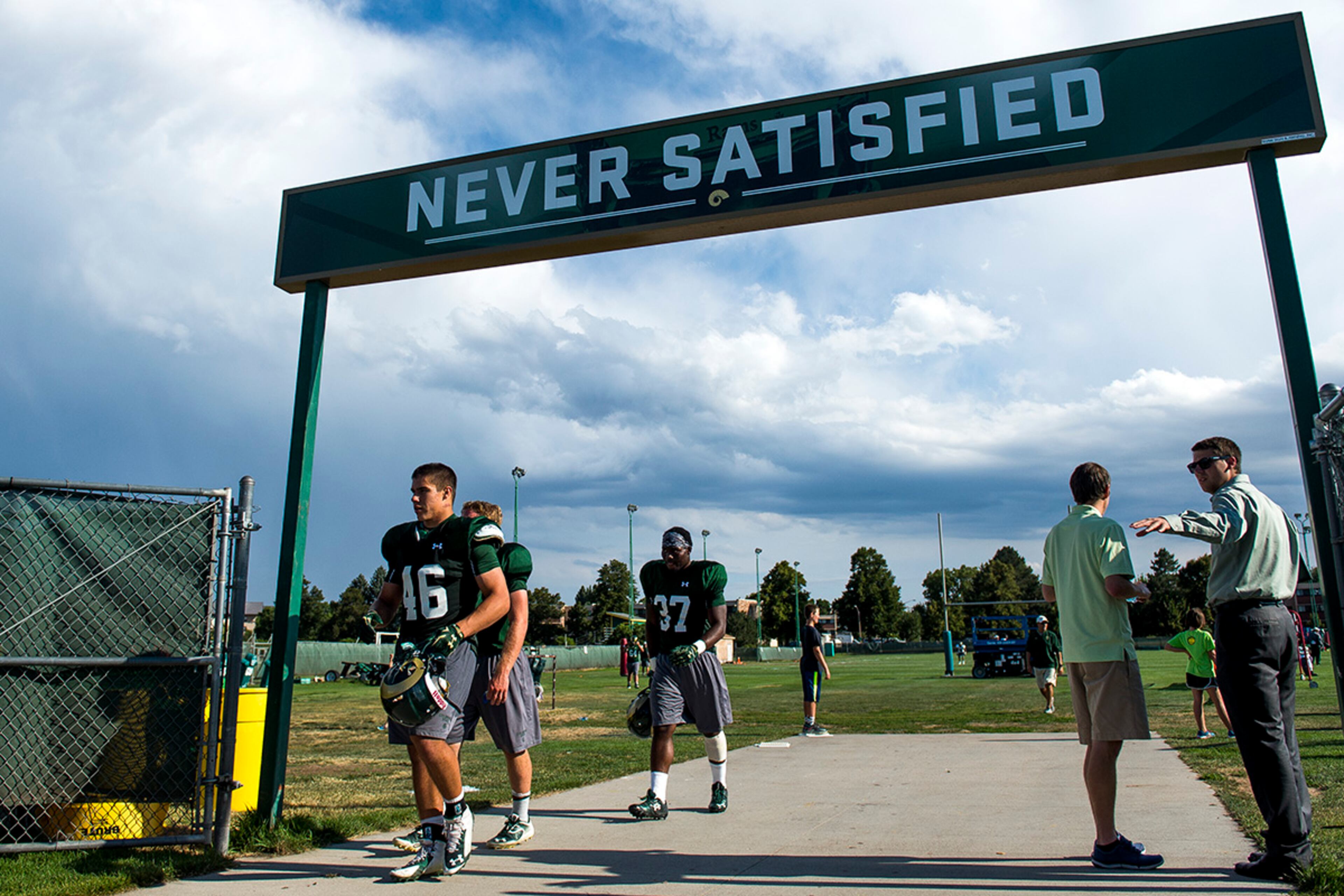 Mike Bobo had this sign erected over the entrance to the Colorado State practice fields. It's a page out of the book of his father, Georgia Bobowho had similar sign over the entrance to the Thomasville High practice fields when Bobo was growing up.