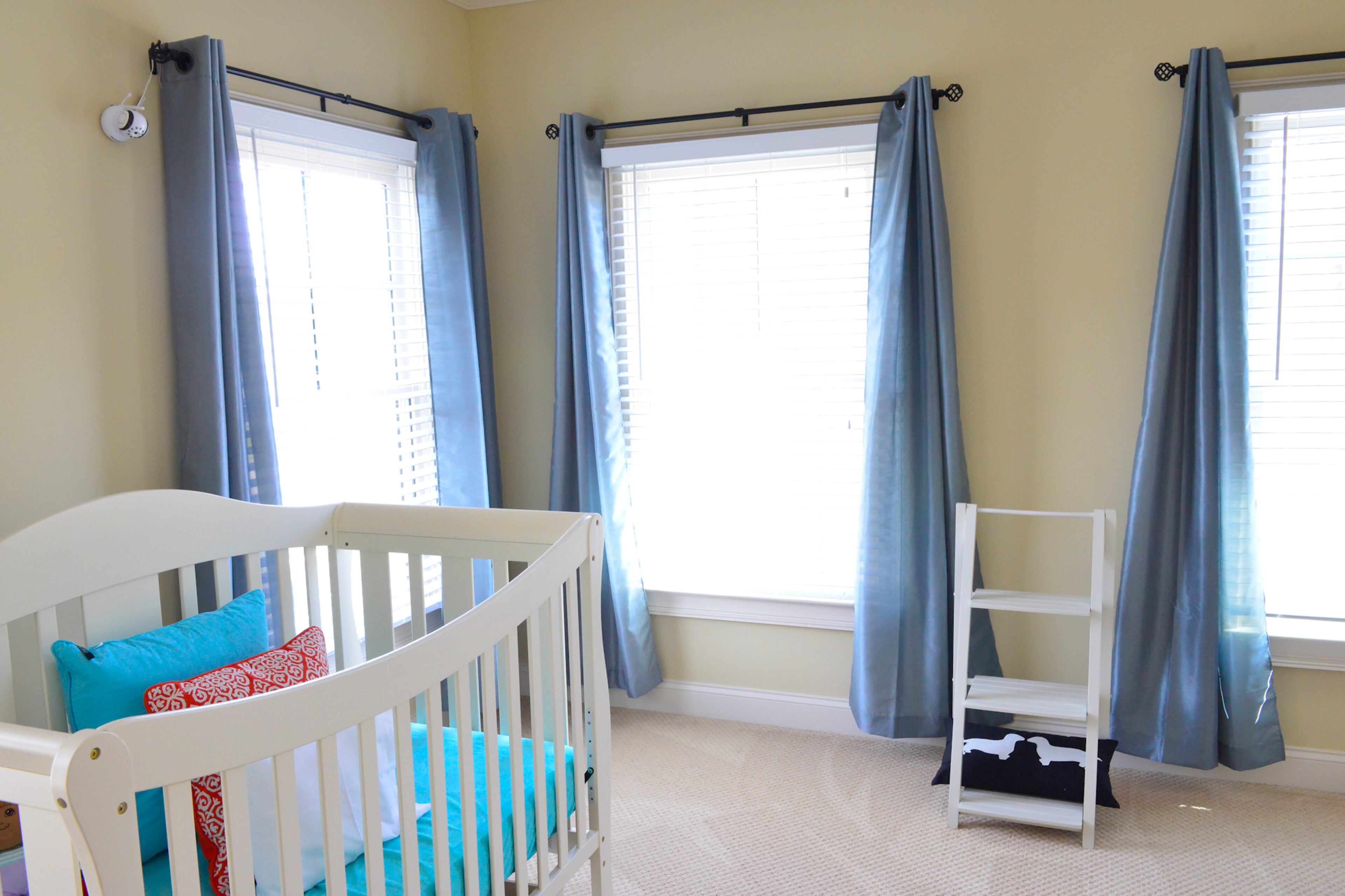 One of the five bedrooms in Justin and Sophia DeCouto's new Milton home serves as a nursery for their son Evan, who was born in 2012. The home in Lake Haven of Crabapple was nearly finished when they purchased it, but homeowners Justin and Sophia DeCouto were able to pick out the carpet.