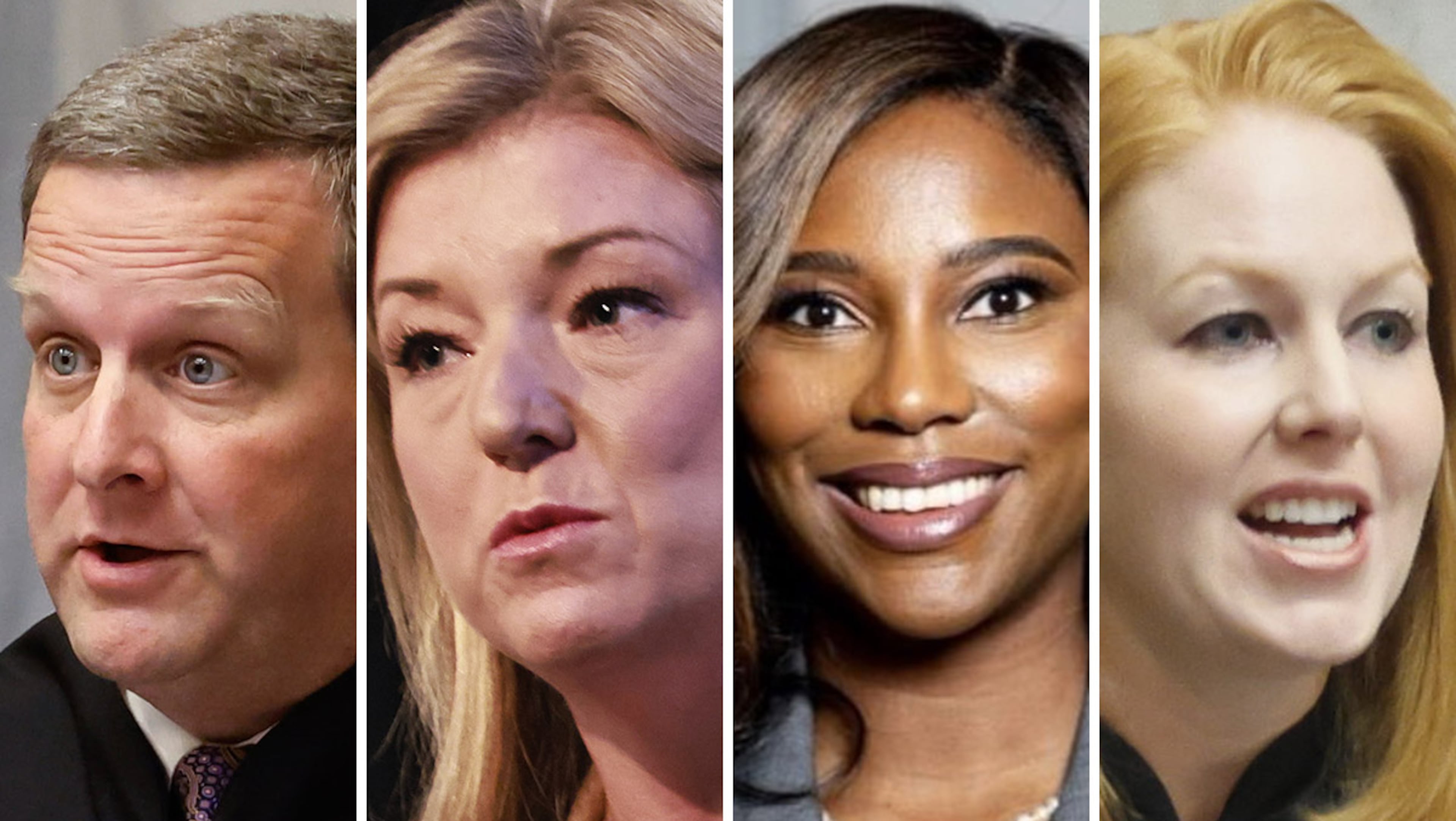 Georgia Supreme Court Justice Charlie Bethel, lawyer Jen Jordan, lawyer Miracle Rankin and Georgia Supreme Court Justice Sarah Warren.