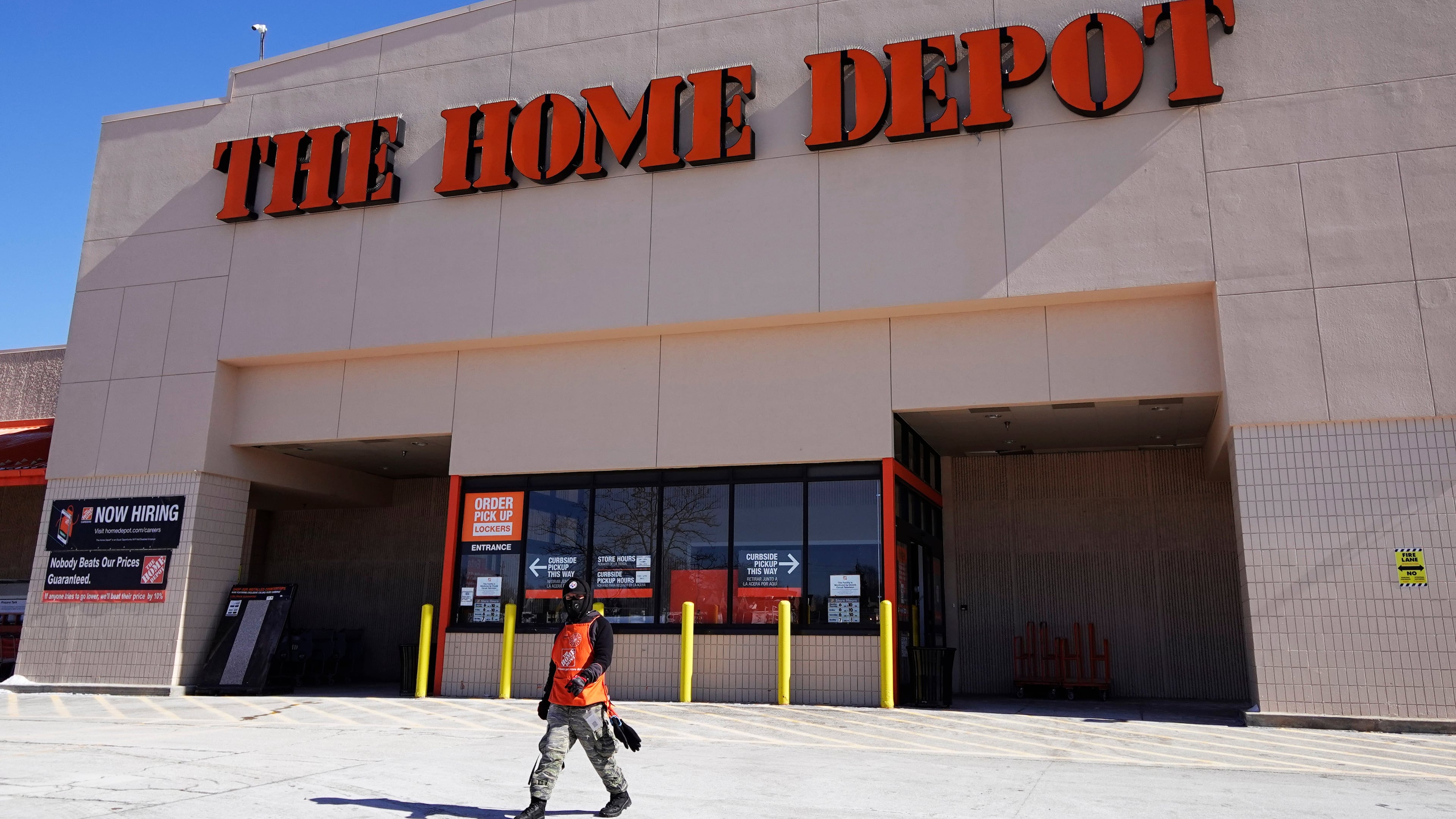 FILE - A view of the exterior of the Home Depot improvement store, in Niles, Ill., on Feb. 19, 2022. (AP Photo/Nam Y. Huh, File)