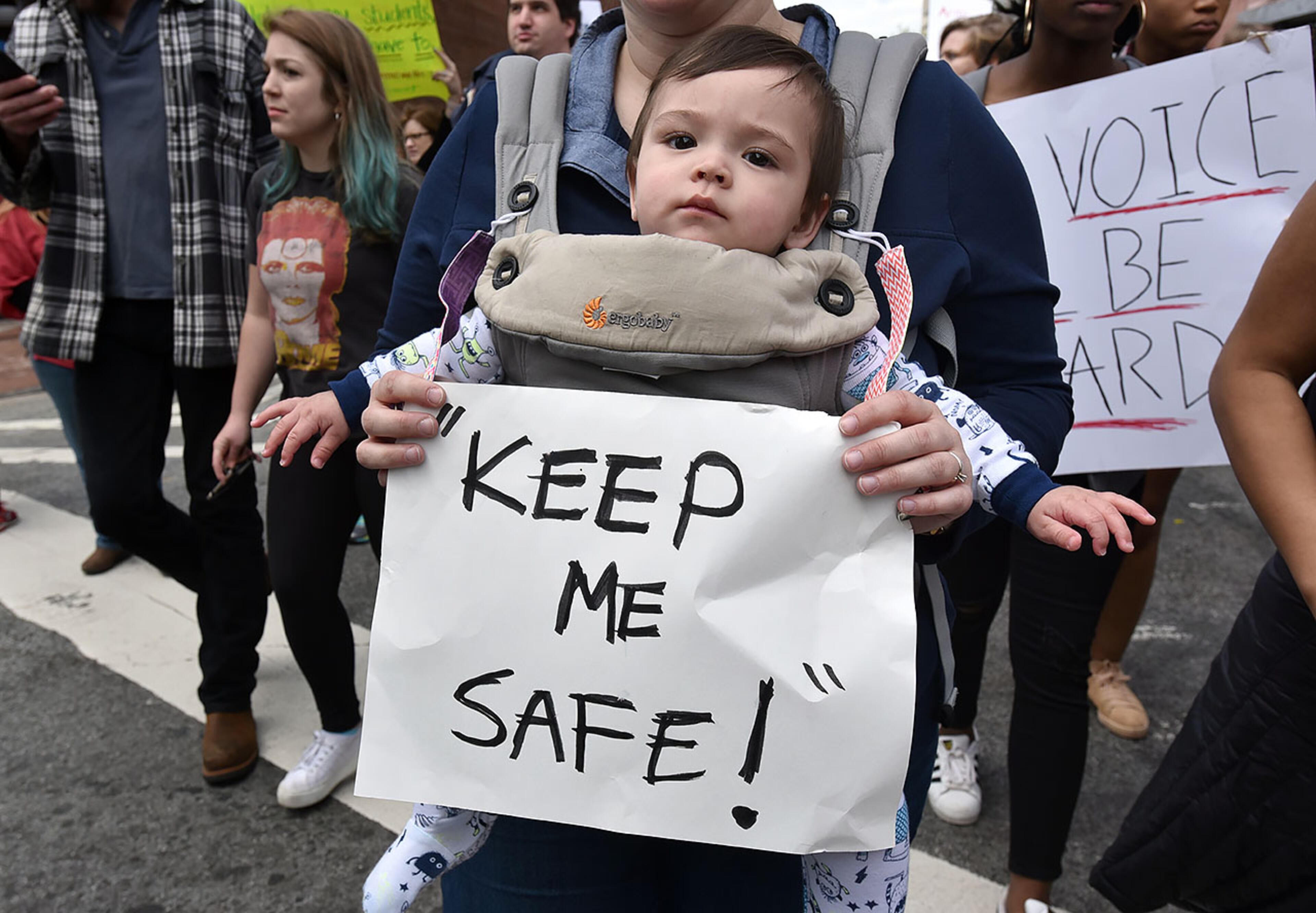 March 24, 2018 Atlanta - Thousands of people march to Liberty Plaza during the March For Our Lives rally in downtown Atlanta on Saturday, March 24, 2018. Atlanta police estimated the crowd at near 30,000 for today's March for Our Lives. People of all ages were drawn to one of the nationwide demonstrations in a movement begun by student survivors of last month's mass killing in a Parkland, Fla., school. Some of those Florida students were among the speakers in Atlanta. HYOSUB SHIN / HSHIN@AJC.COM