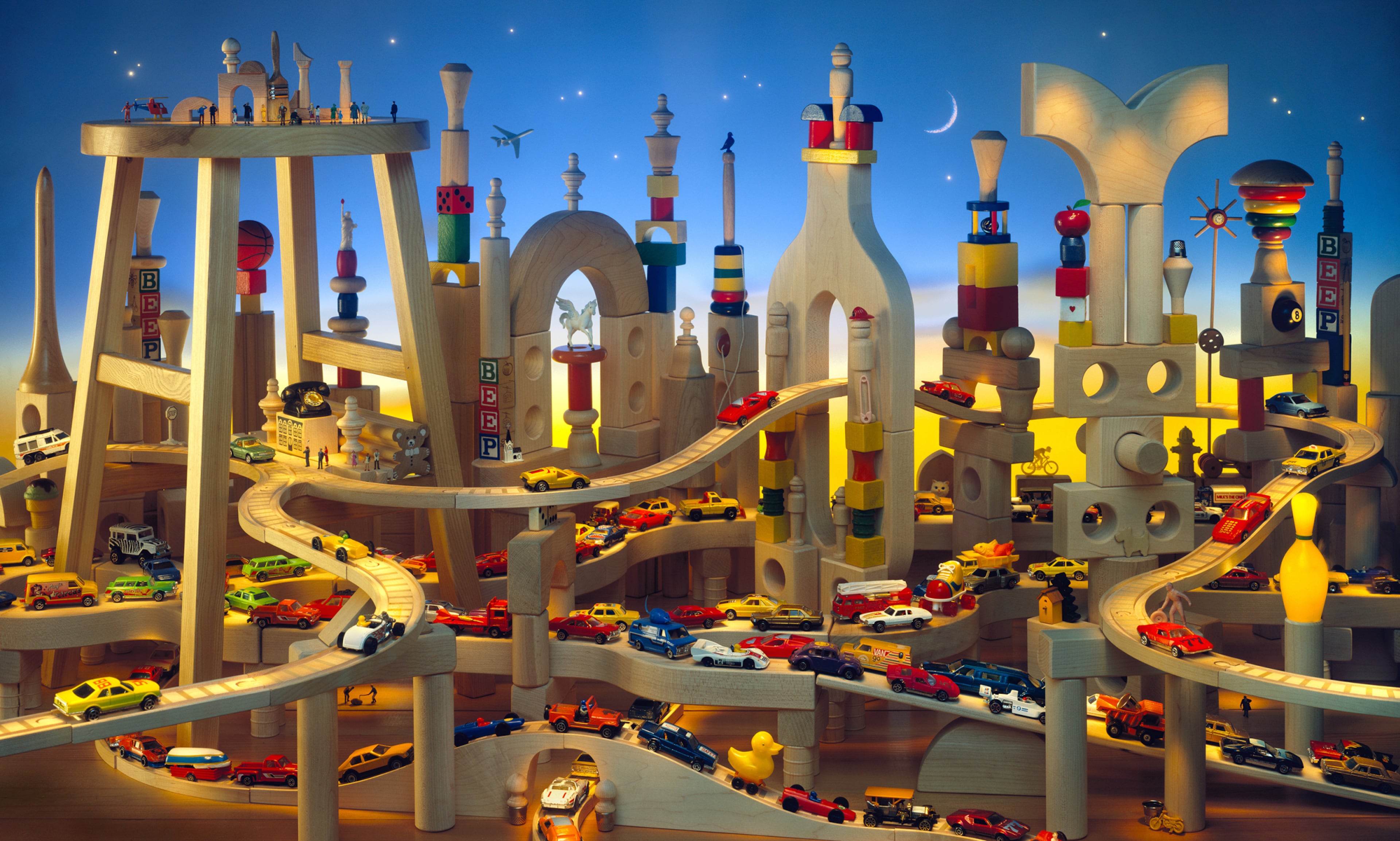 City Blocks, from “I SPY Fantasy" (2021) by Walter Wick. (Courtesy of the High Museum of Art)