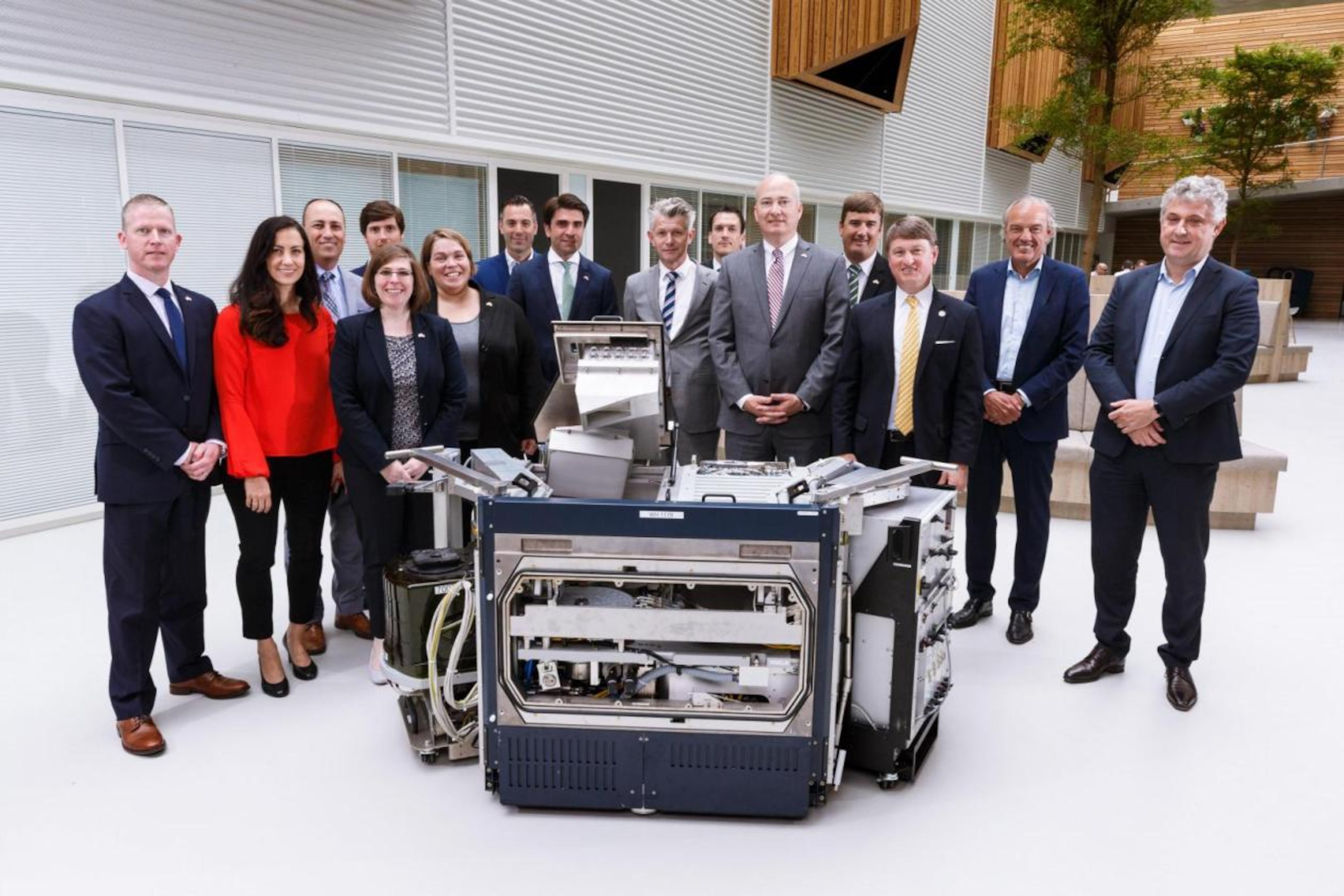 A delegation of Georgia leaders, including the state's top economic development official, Pat Wilson (third from right), visited VDL Groep's headquarters in the Netherlands in 2018. (Courtesy of VDL Groep)