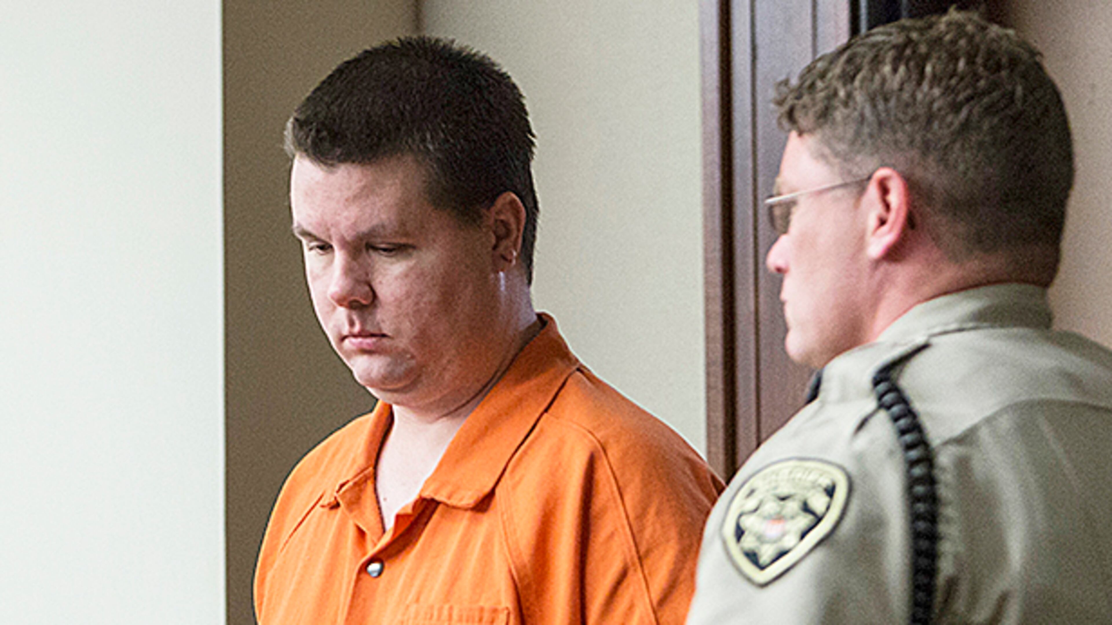 Justin Ross Harris enters the courtroom for a hearing Monday, Sept. 14, 2015, in Marietta, Ga. A judge on Monday refused to bar the news media from the courtroom during pretrial hearings for Harris, a Georgia man accused of killing his toddler son by leaving him in a vehicle on a hot day. (Kathryn Ingall/The Marietta Daily Journal via AP, Pool)