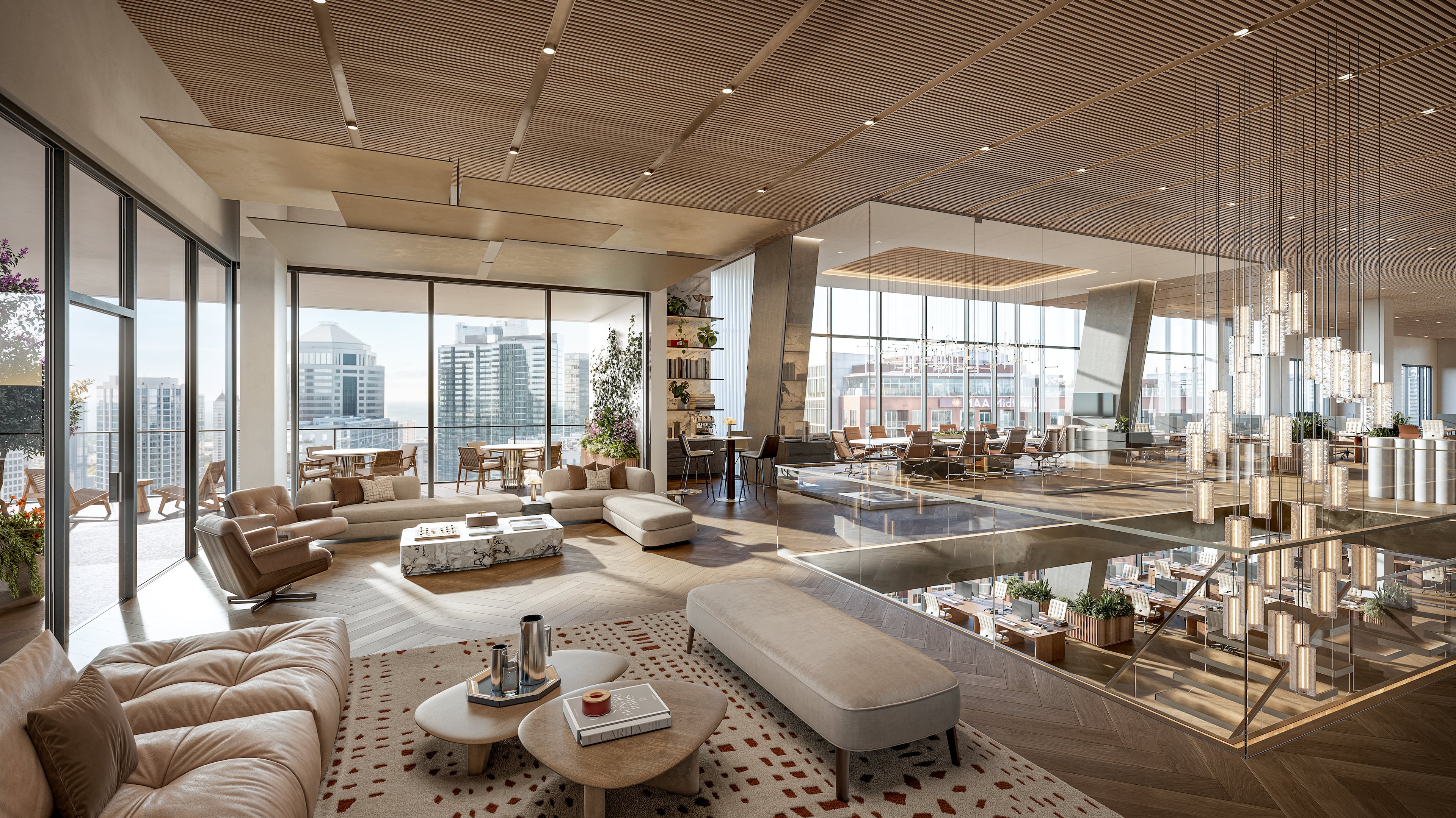 This is a rendering of Rockefeller Group's new 60-story skyscraper at 1072 W Peachtree St. in Midtown, which includes eight floors of new office space. (Courtesy of Eleven Visualisation)