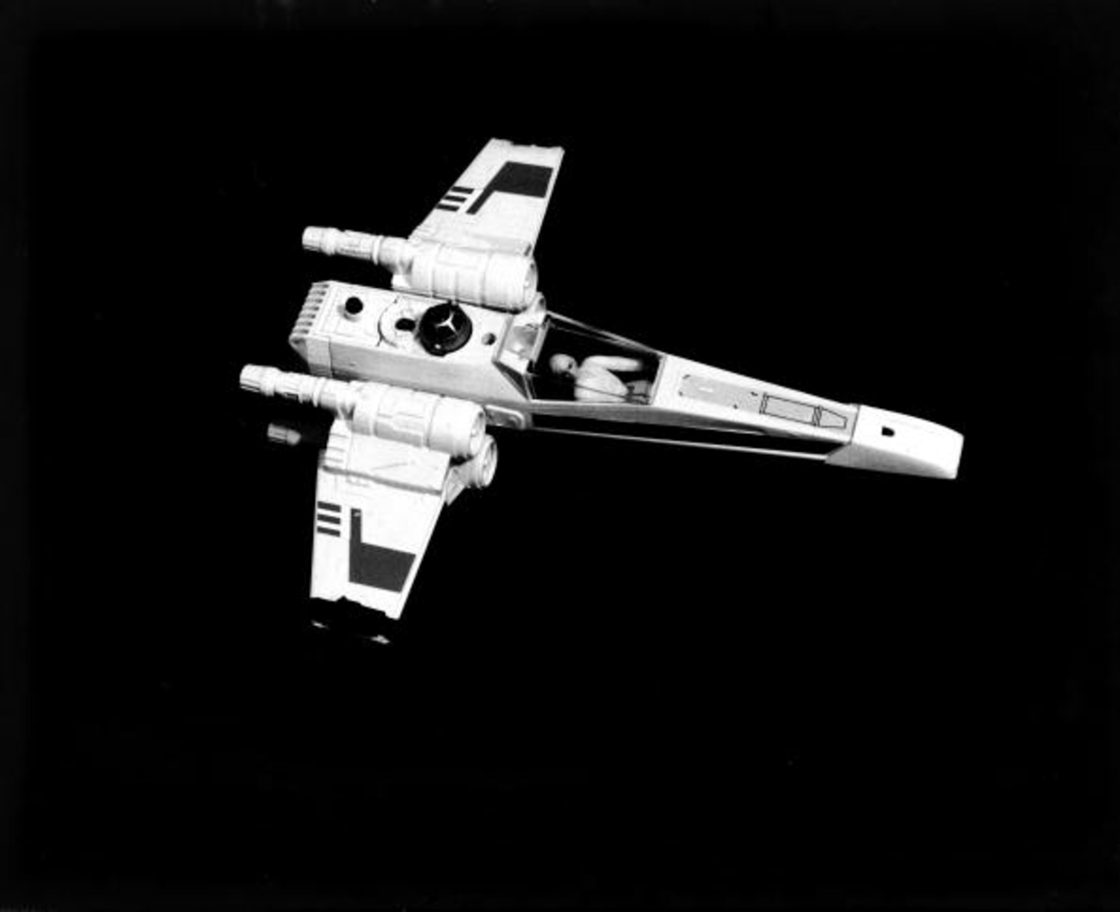 UNSPECIFIED - JANUARY 01: STAR WARS collectible figure of an X-Wing fighter. (Photo by Ralph Morse/The LIFE Picture Collection/Getty Images)