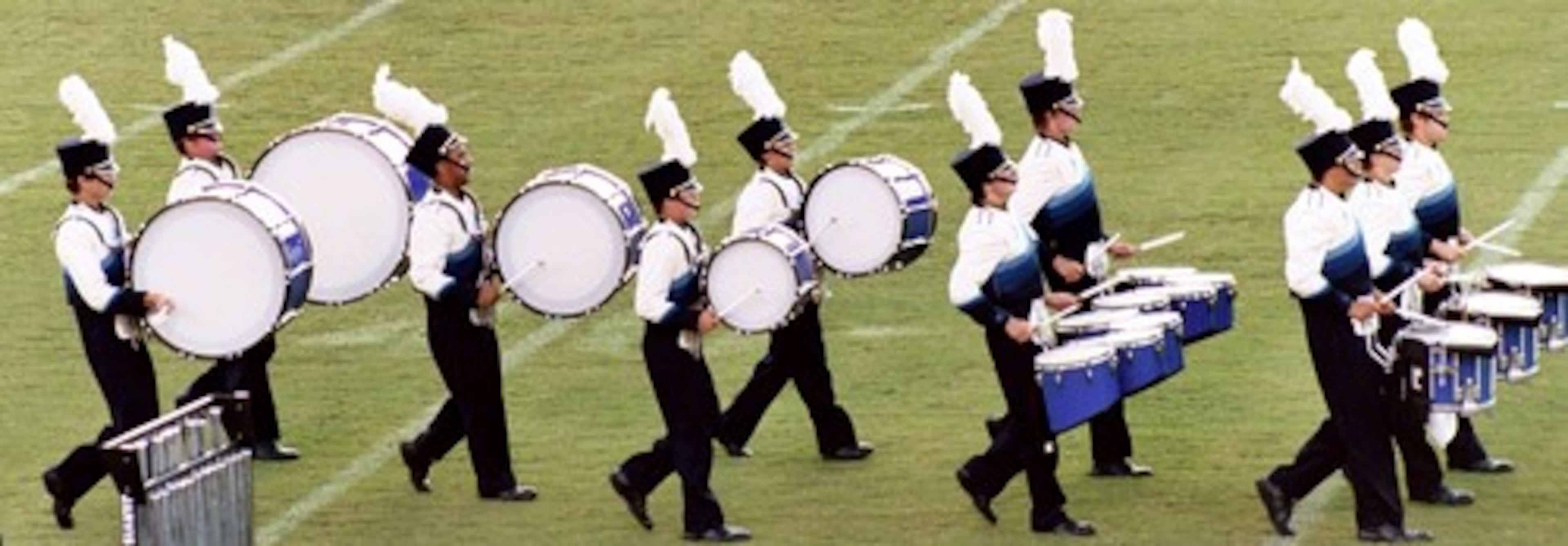 The Newnan High Marching Cats Drumline scored the highest of all sections at the Warner Robins "Heart of Georgia Marching Band Invitational" in October (and the highest in school history)! From left: Bass 4 Cody Spradlin, Bass 5 Bruce Hudson, Bass 3 Jeremy Young, Bass 1 Levi Higgins, Bass 2 Henry Colomb, Tenors Andrew Collins & Jake Hand, Snares Dakota Kaplan, Andrew Bellisle, Spencer Jackson.