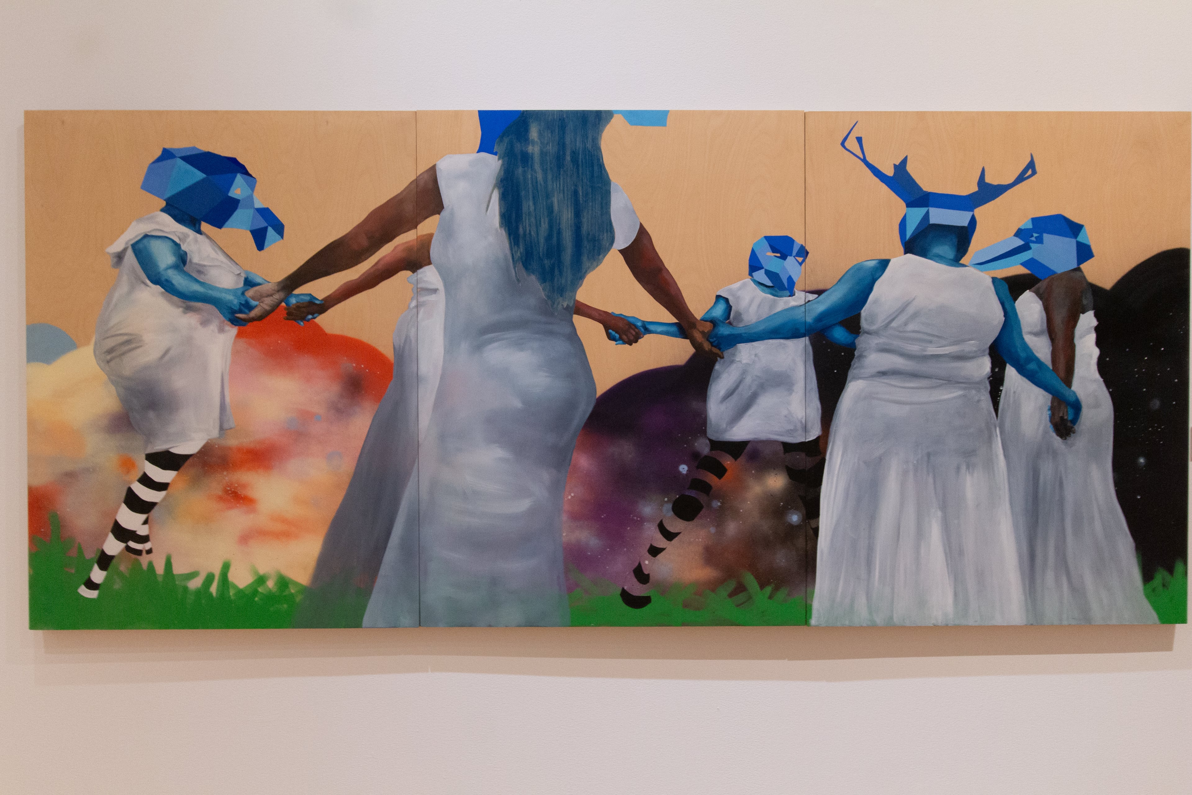 "Healing Circle" by Shanequa Gay at Clark Atlanta University Art Museum. (Courtesy of Leia Genis)