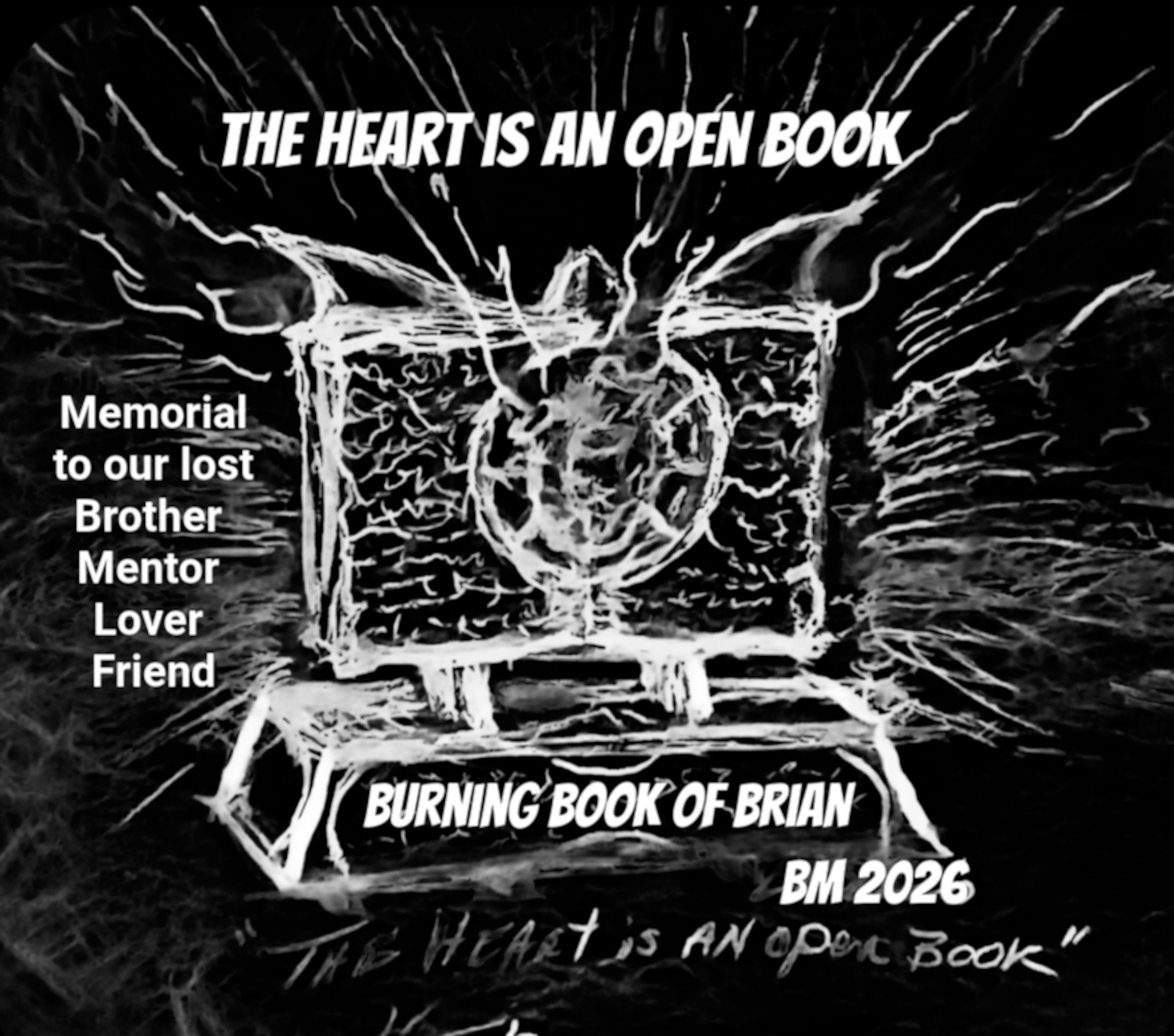 Artwork for "The Burning Book." (Courtesy of Charlie "Blackcat" Smith)