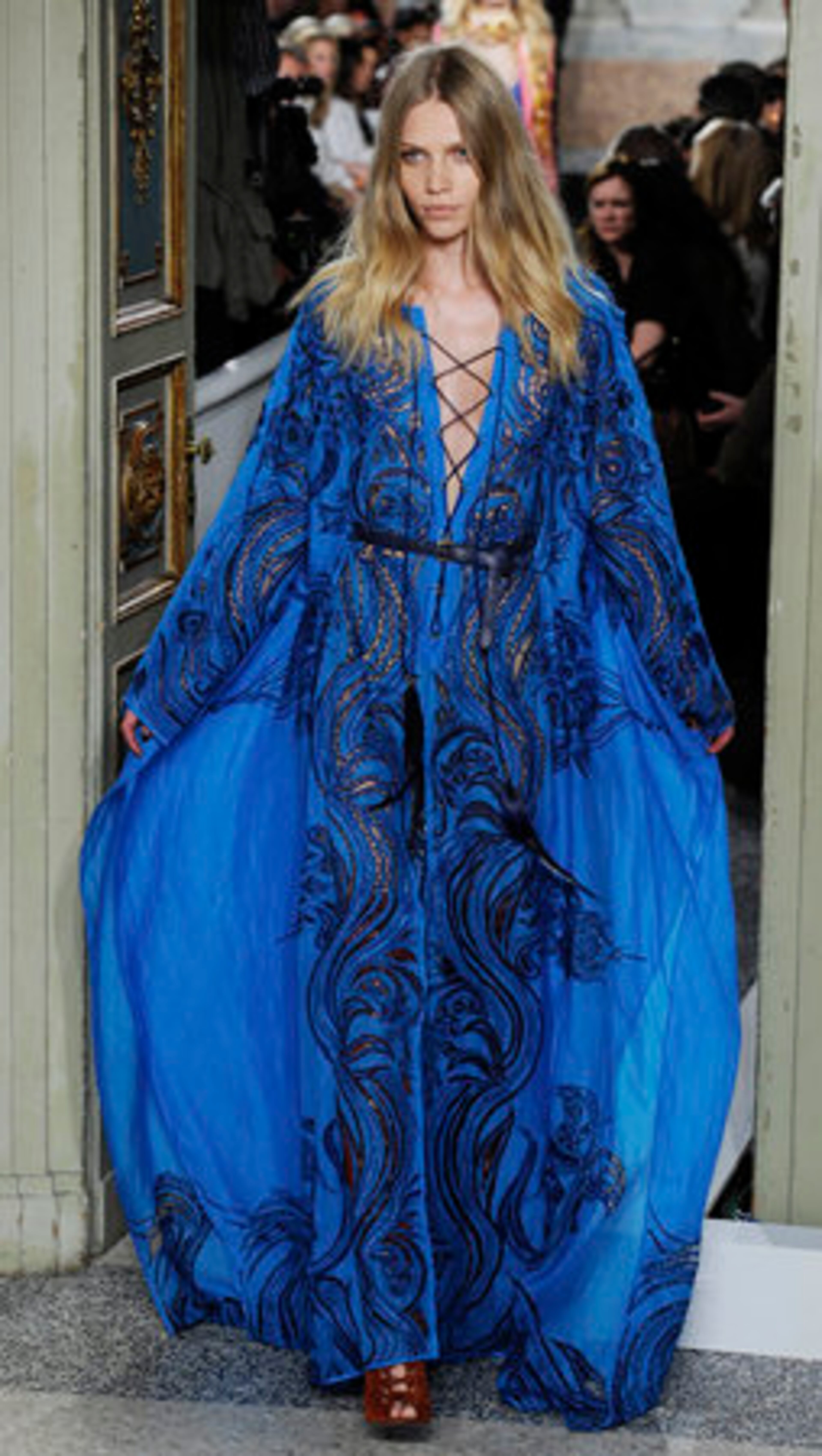 A model shows a creation part of the Emilio Pucci Spring-Summer 2011 fashion collection, during the fashion week in Milan.