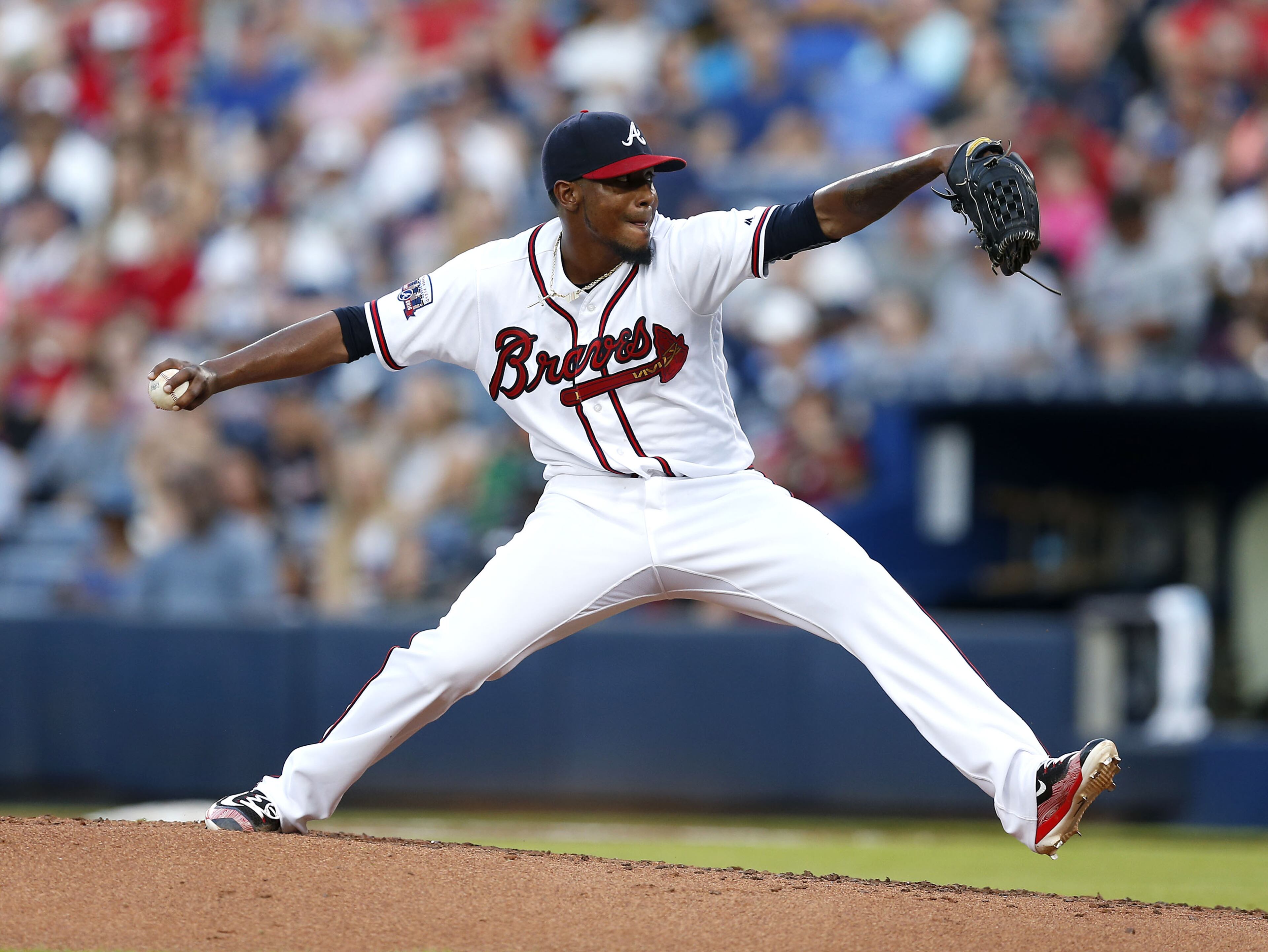 ATLANTA, GA - JULY 01: Pitcher Julio Teheran #49 of the Atlanta Braves throws a pitch in the second inning during the game against the Miami Marlins at Turner Field on July 1, 2016 in Atlanta, Georgia. (Photo by Mike Zarrilli/Getty Images)