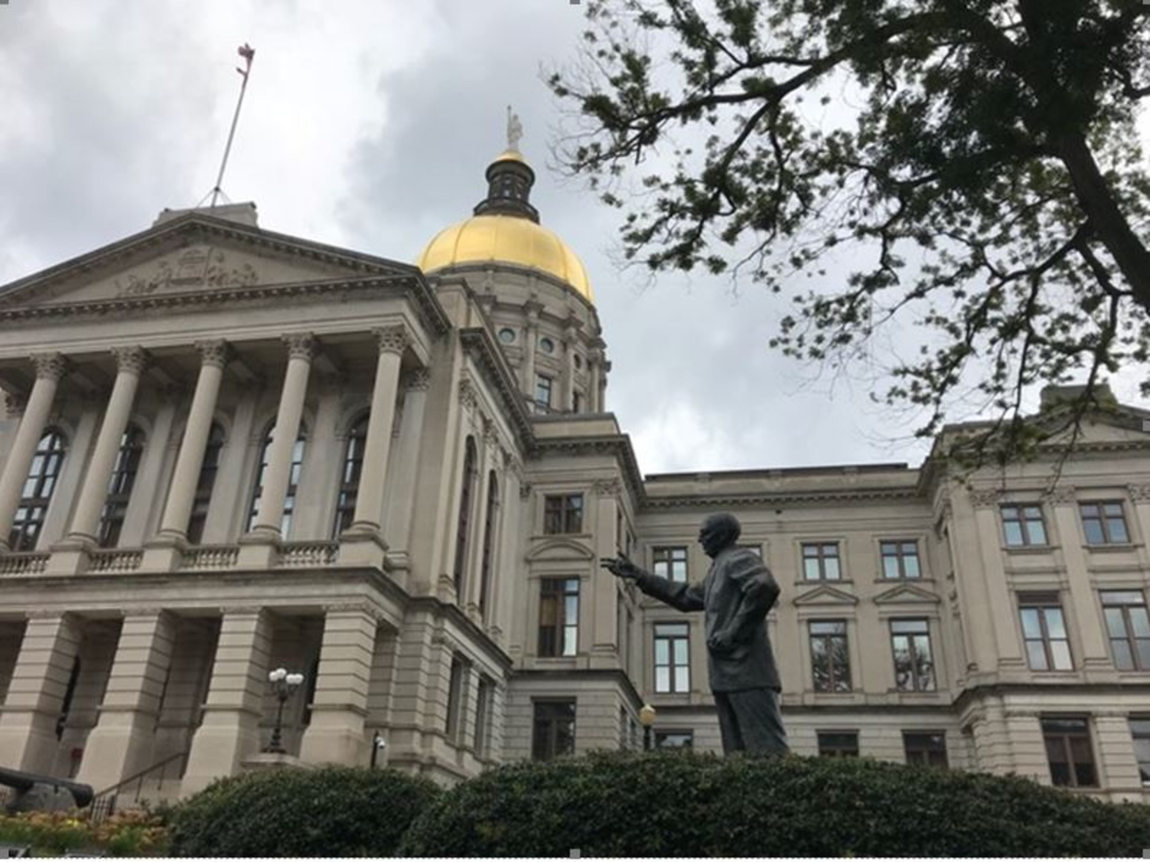 A statue of former Governor and U.S. Sen. Richard B. Russell outside of the Georgia Capitol. James Salzer/AJC