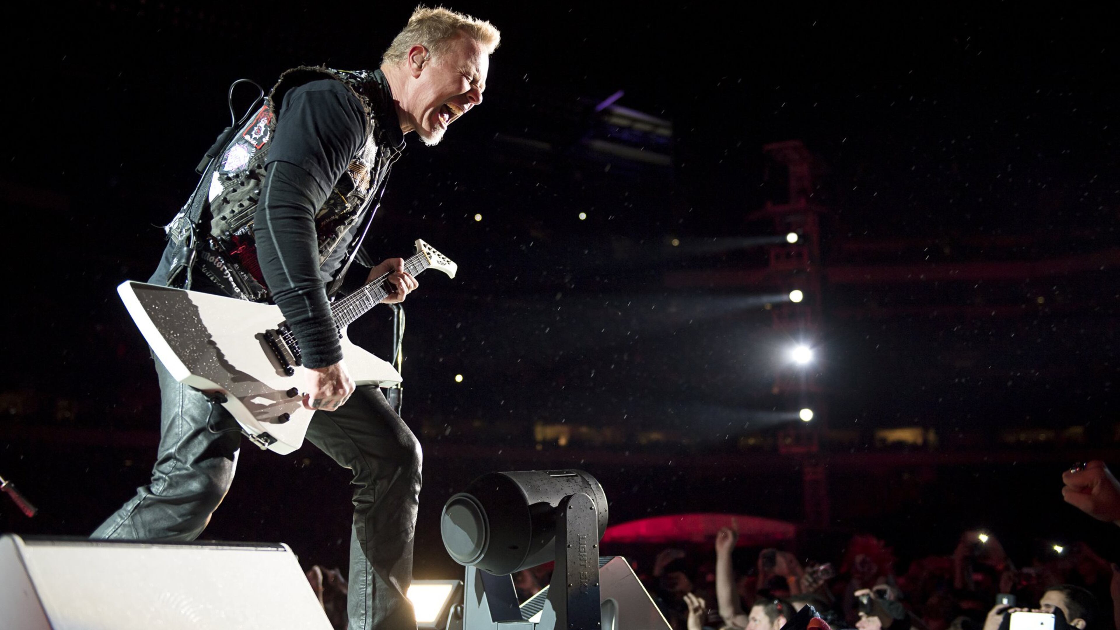 “Wire & Wood: Designing Iconic Guitars” features Metallica’s James Hetfield. Photo credit Ross Halfin